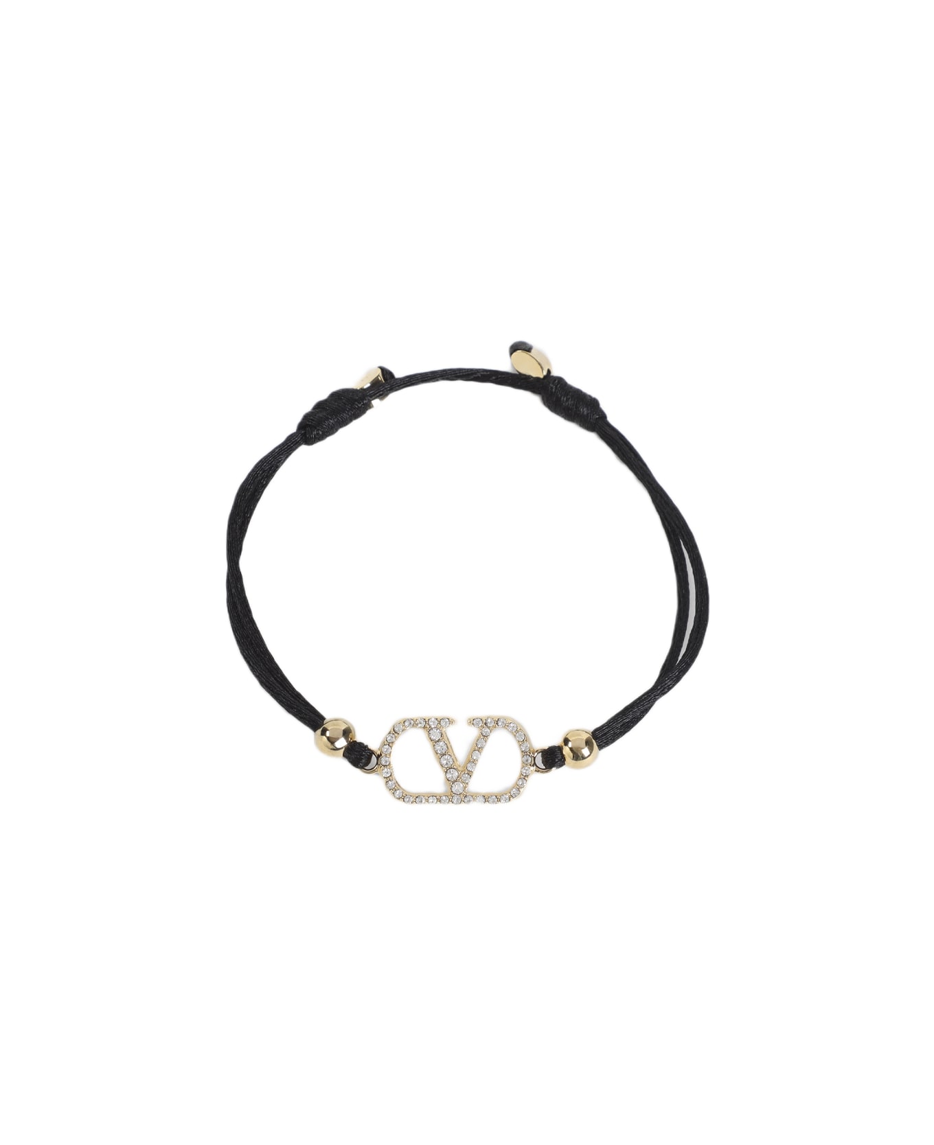 Valentino Garavani Polyester Bracelet - Edm Nero Crystal
