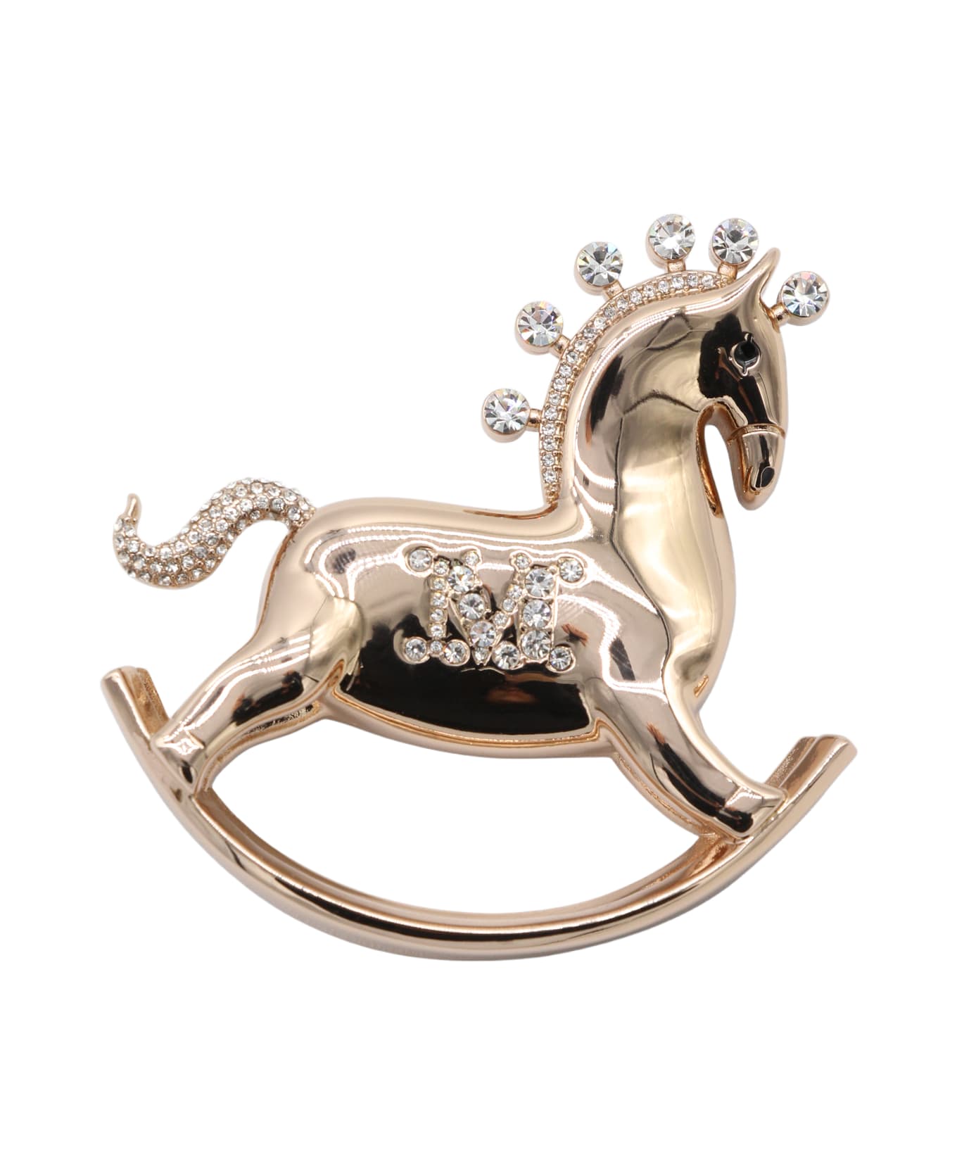 Max Mara Gold Tone Metal Brooch - ROCKING HORSE