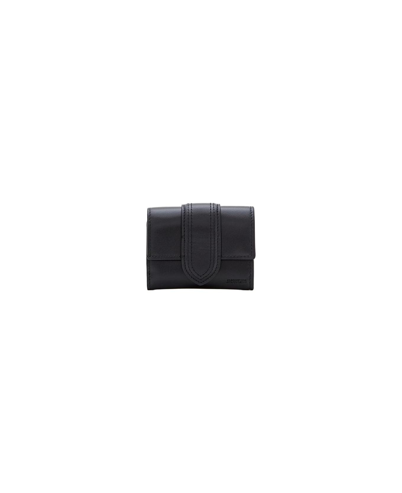 Jacquemus Le Compact Bambino Leather Wallet - Black