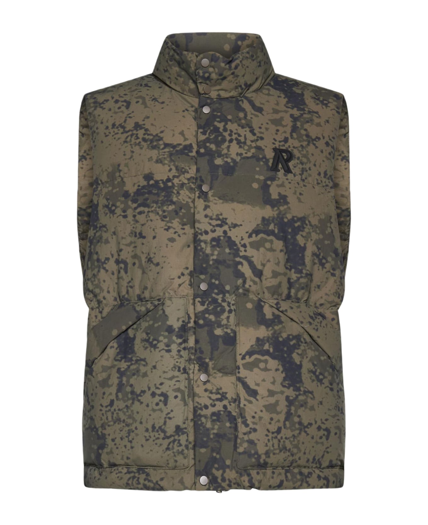 REPRESENT Camouflage Print Nylon Puffer Vest - MultiColour