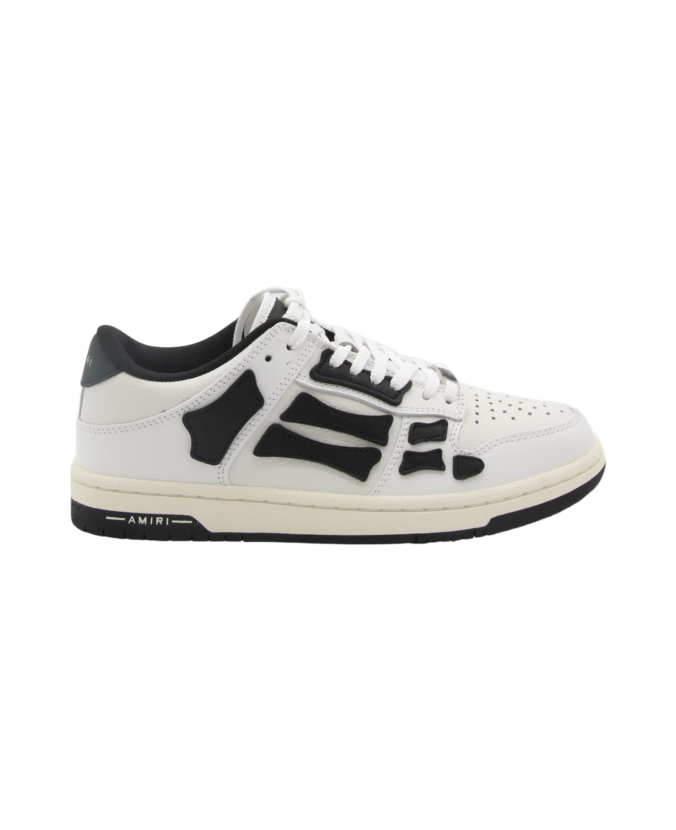 AMIRI White And Black Leather Chunky Skel Low Top Sneakers - White スニーカー