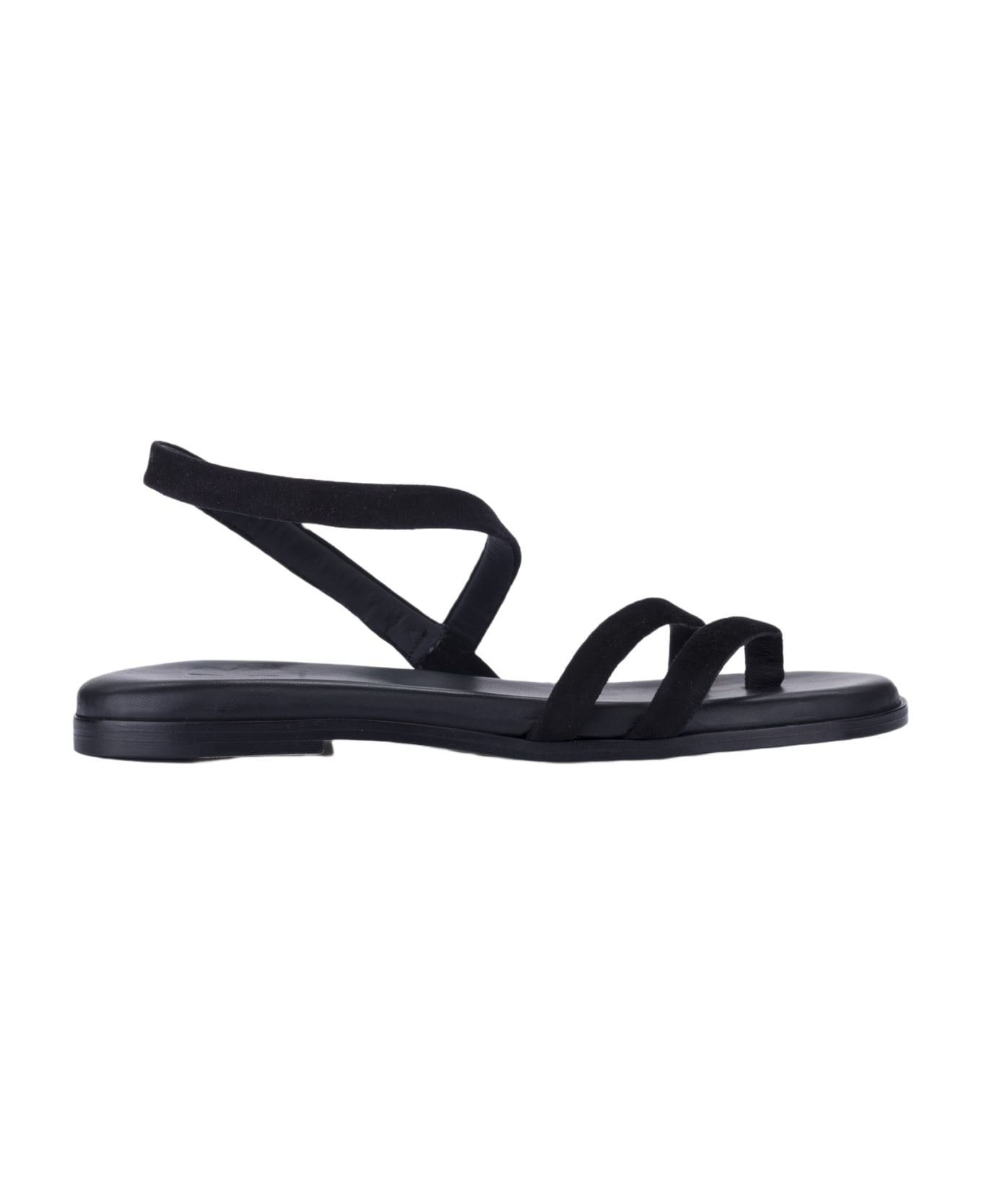 CB Made in Italy Suede Flats Atena - Black
