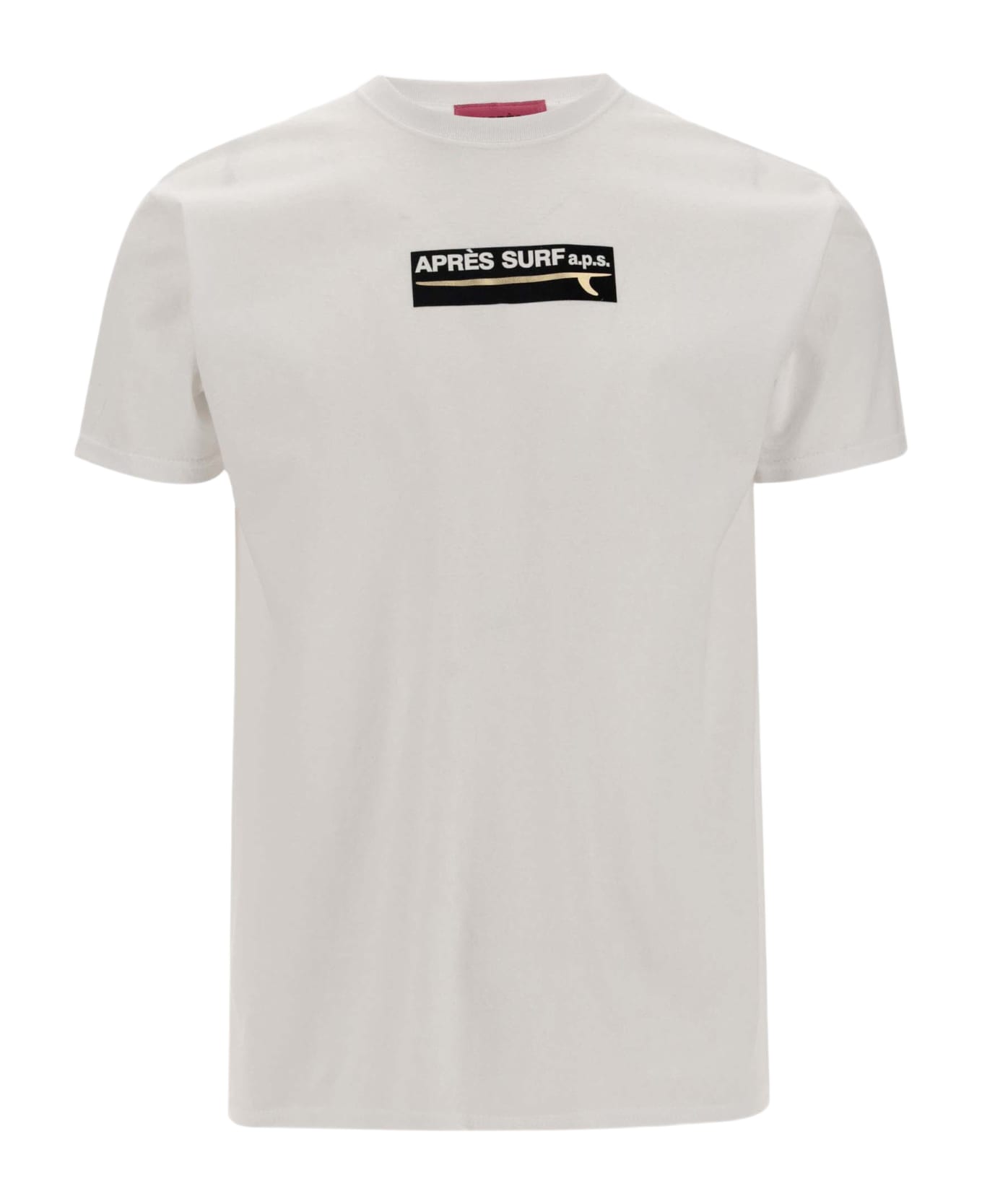 Apres Surf Cotton T-shirt With Logo - White