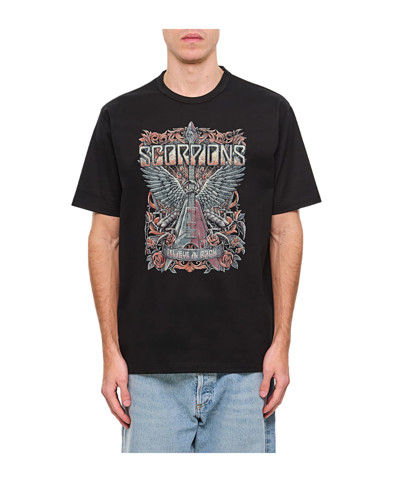 Junya Watanabe Scorpions Printed T-shirt - Black
