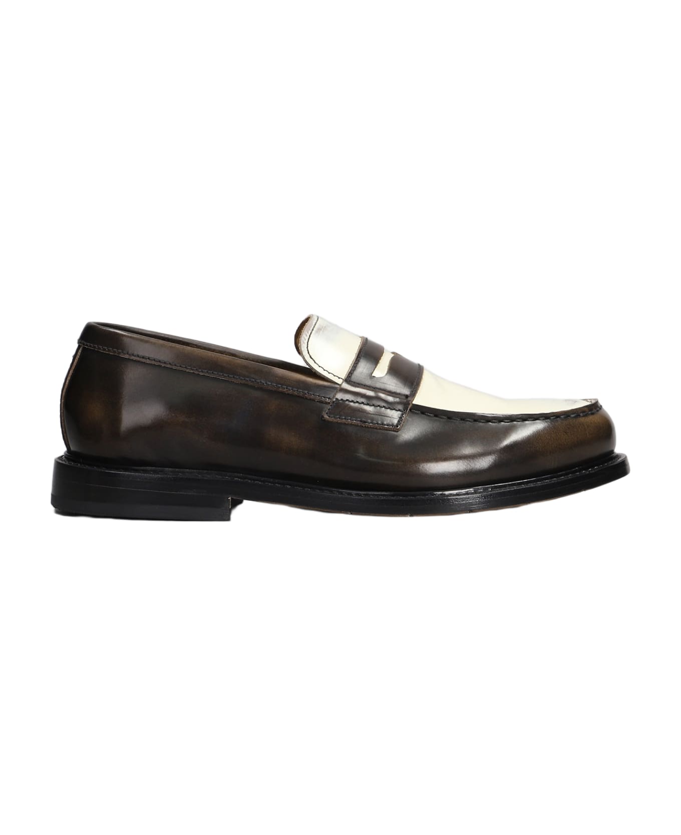 Premiata Loafers In Brown Leather - brown ローファー＆デッキシューズ