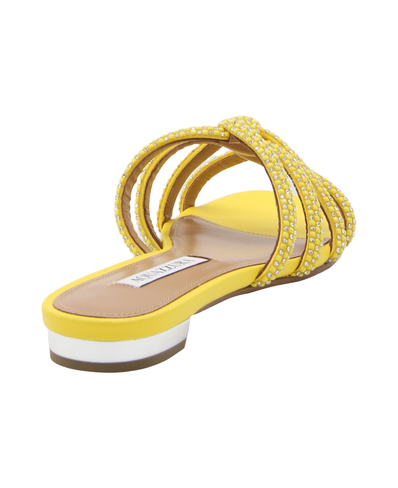 Aquazzura Yellow Leather Sandals - CITRON サンダル