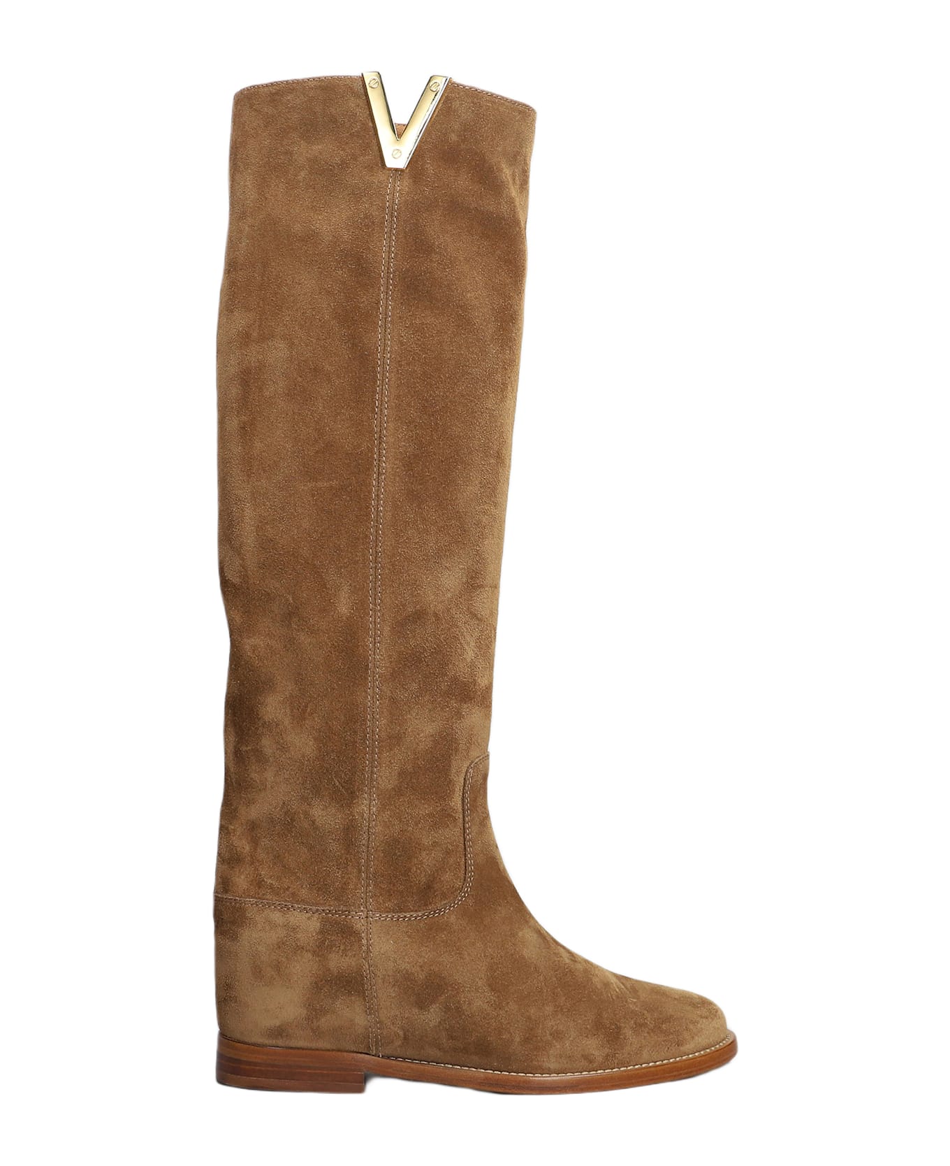 Via Roma 15 In Leather Color Suede - leather color