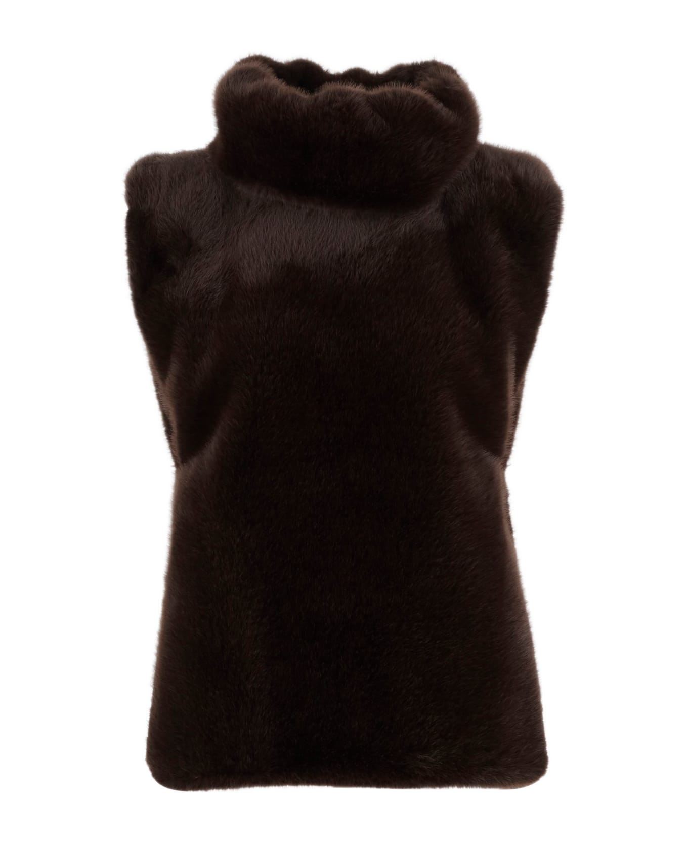 DARKPARK Synthetic Fur Vest - Brown