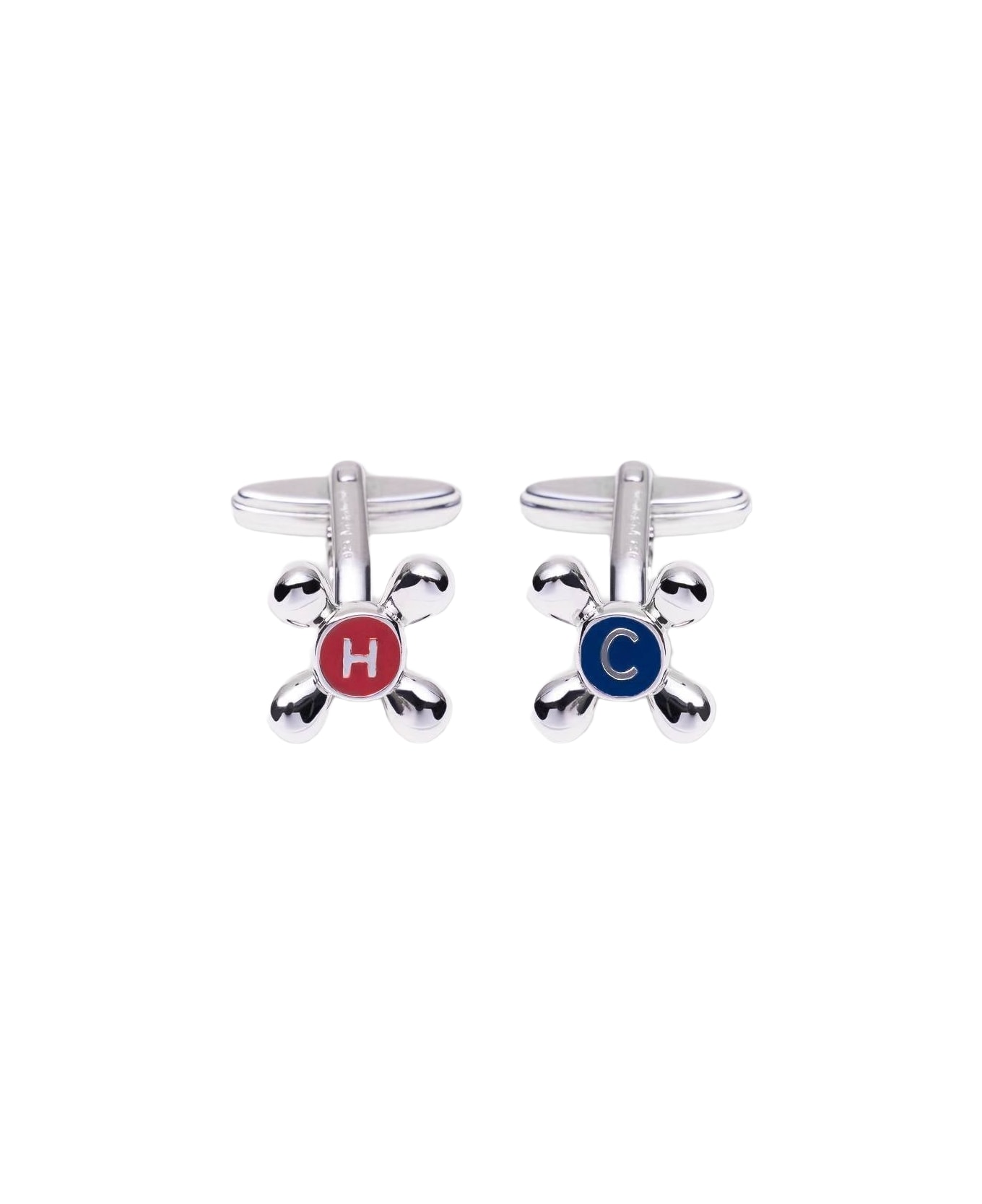 Larusmiani Cufflinks 'cold And Hot Water' Brooche - Silver