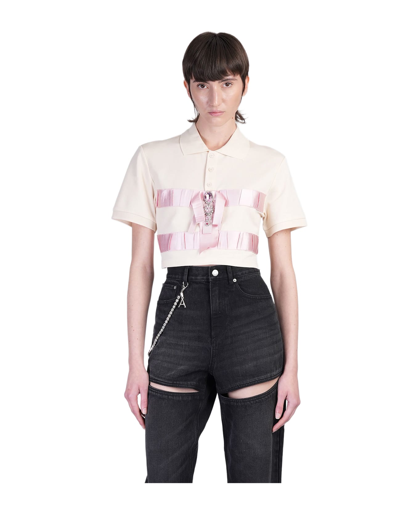 AREA Polo In Beige Cotton - beige