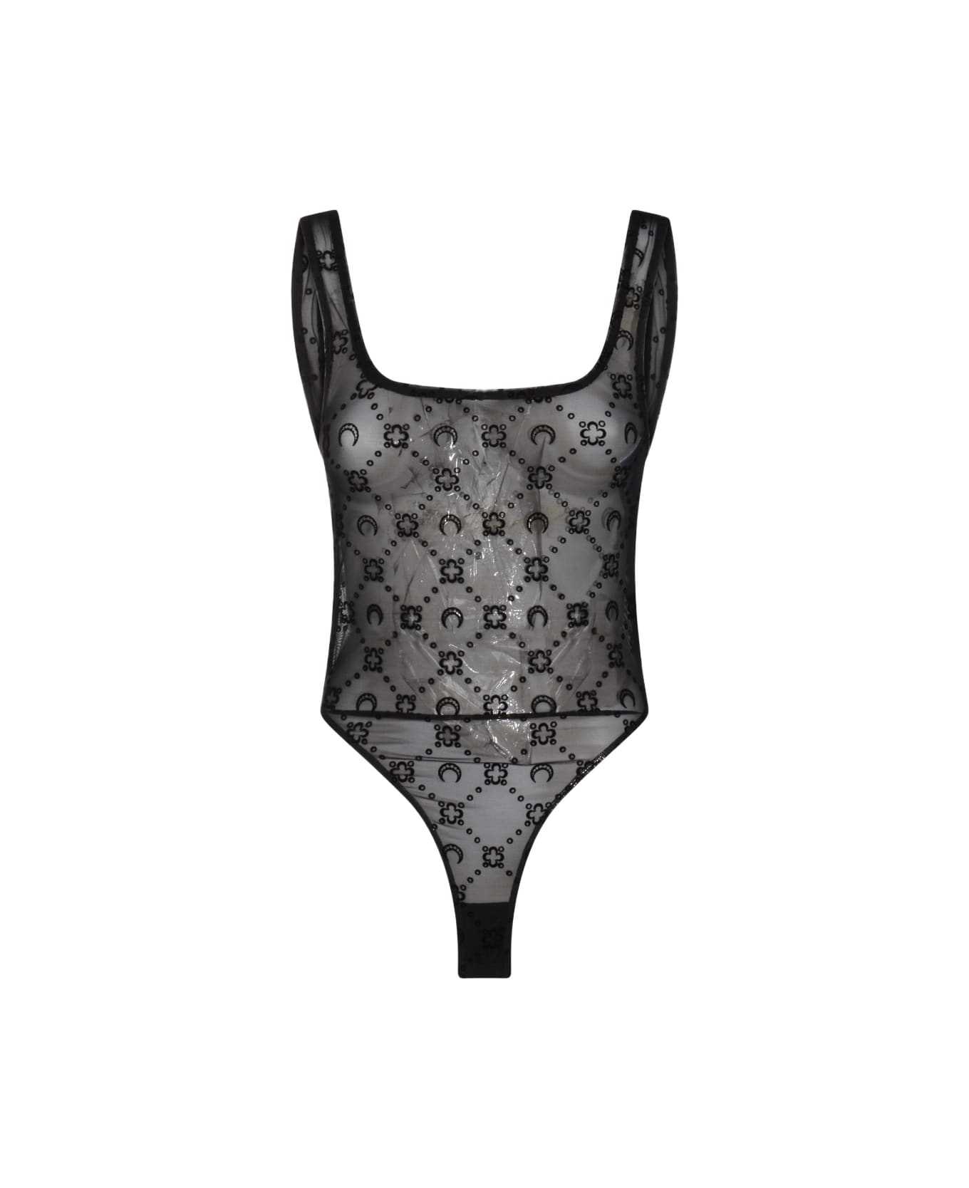 Marine Serre Black Bodysuit - Black