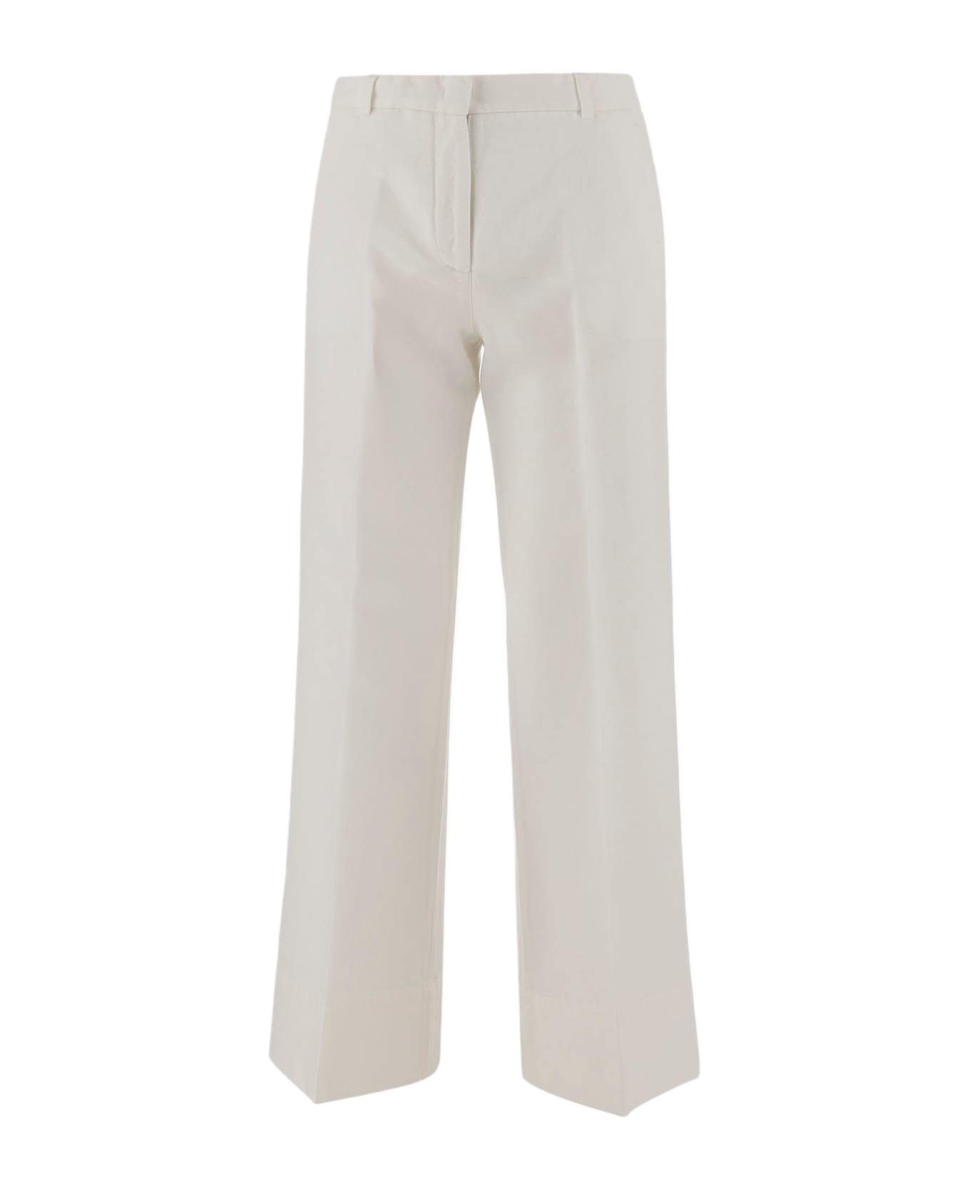 QL2 Linen And Cotton Pants - White