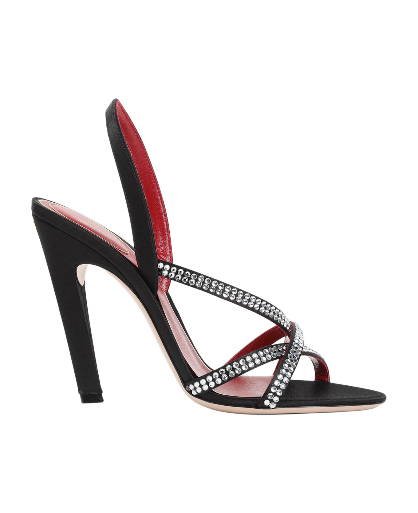 Valentino Garavani Viscose Sandals - U Nero Crystal