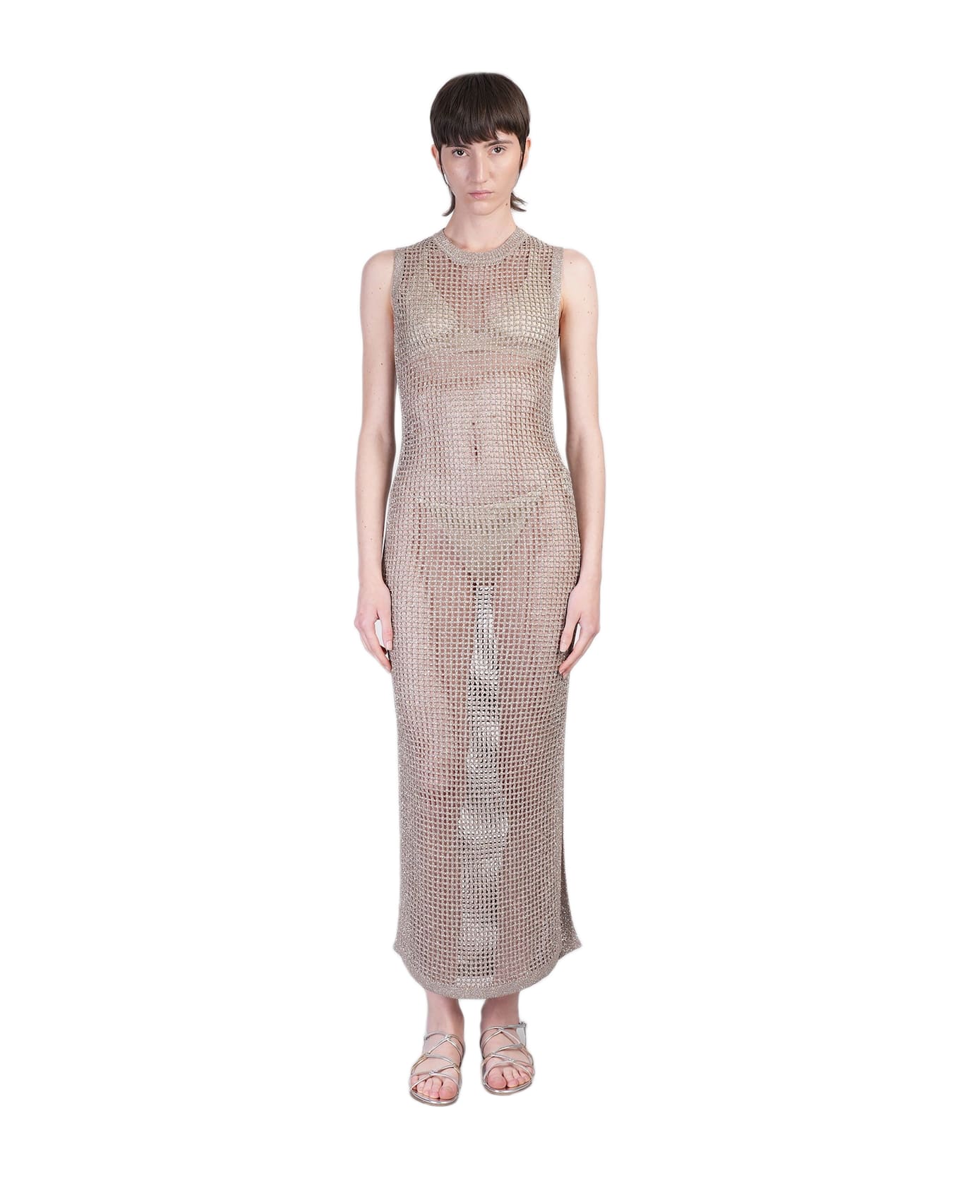 MC2 Saint Barth Eileen Long Dress In Brown Viscose - brown