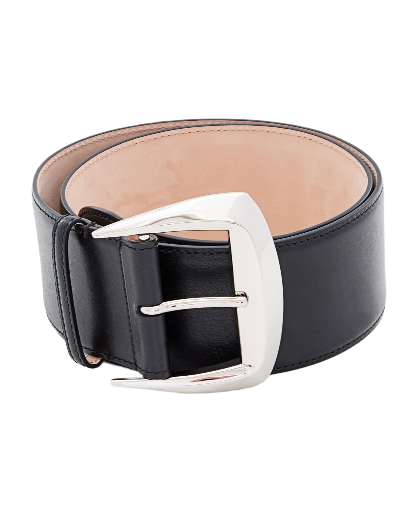 Alexander McQueen Leather Waist Buckle Belt - Black