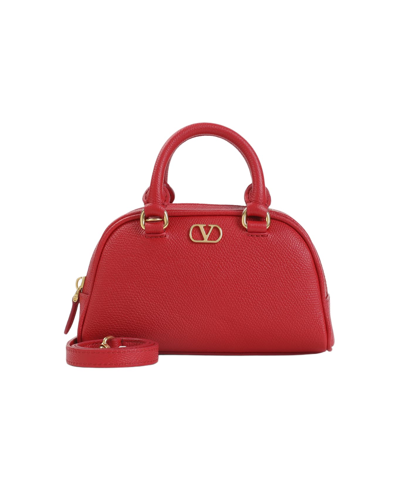 Valentino Garavani Bowling Shoulder Bag - Rouge Pur