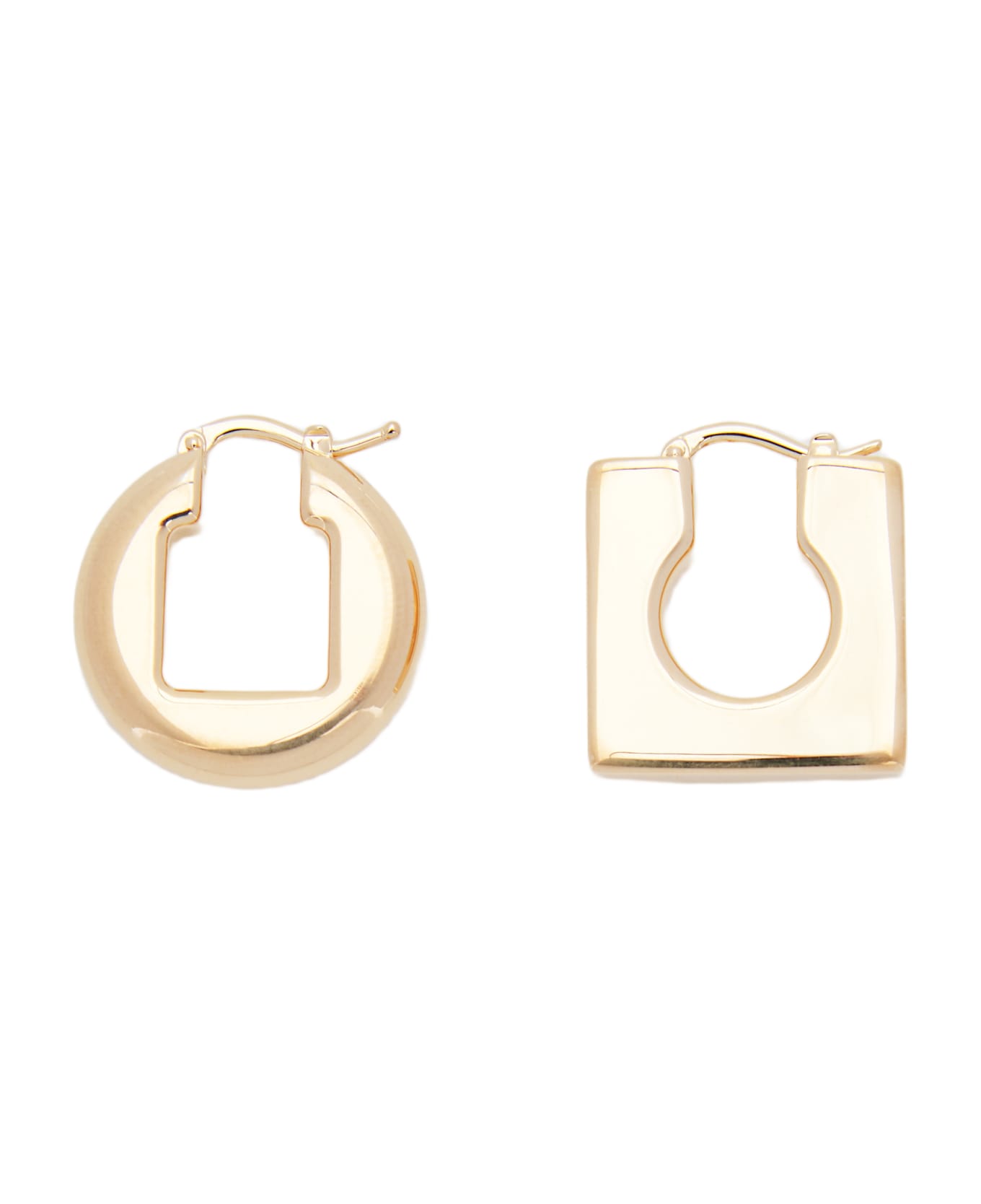 Jacquemus Les Boucles Rond Carre Earrings - Golden