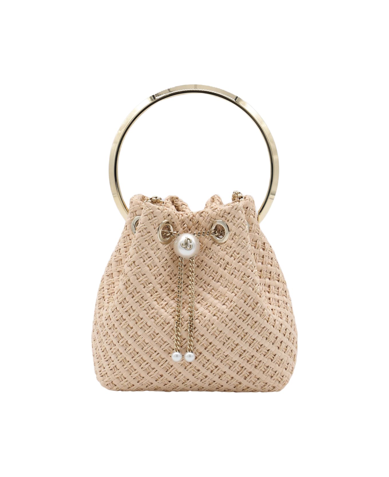 Jimmy Choo Natural Top Handle Bag - NATURAL/GOLD/LIGHT GOLD