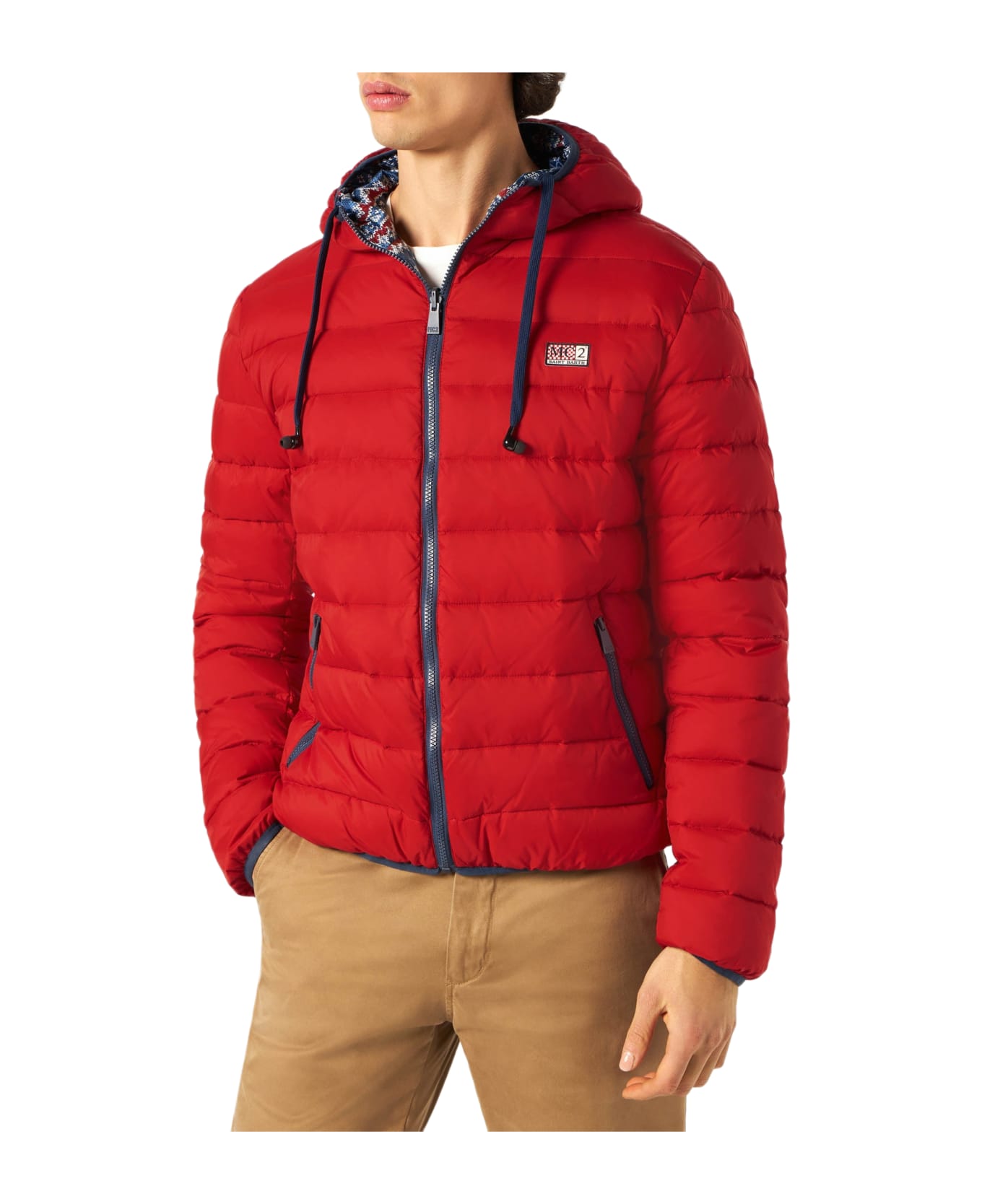 MC2 Saint Barth Man Double Face Red Down Jacket Courchevel - RED