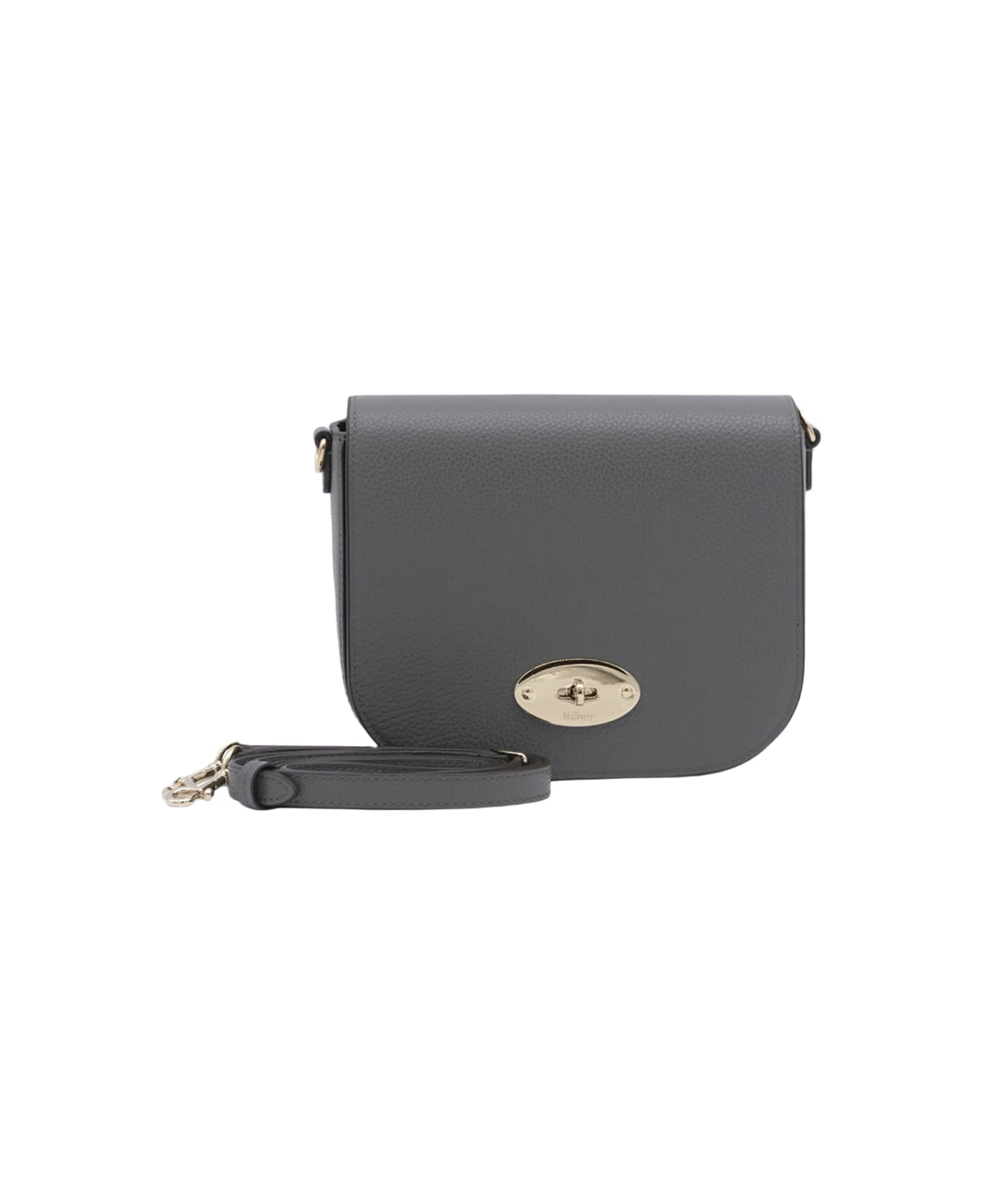 Mulberry Grey Leather Darley Crossbody Bag - Charcoal トートバッグ