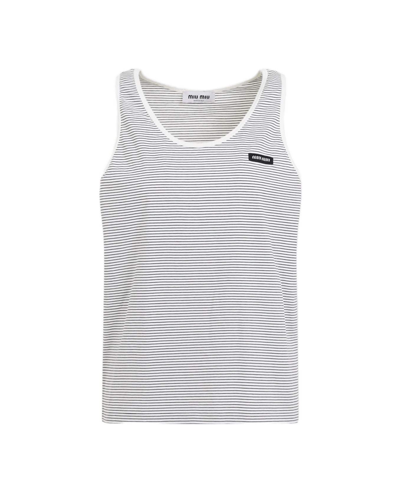 Miu Miu Cotton Top - Bianco Cacao