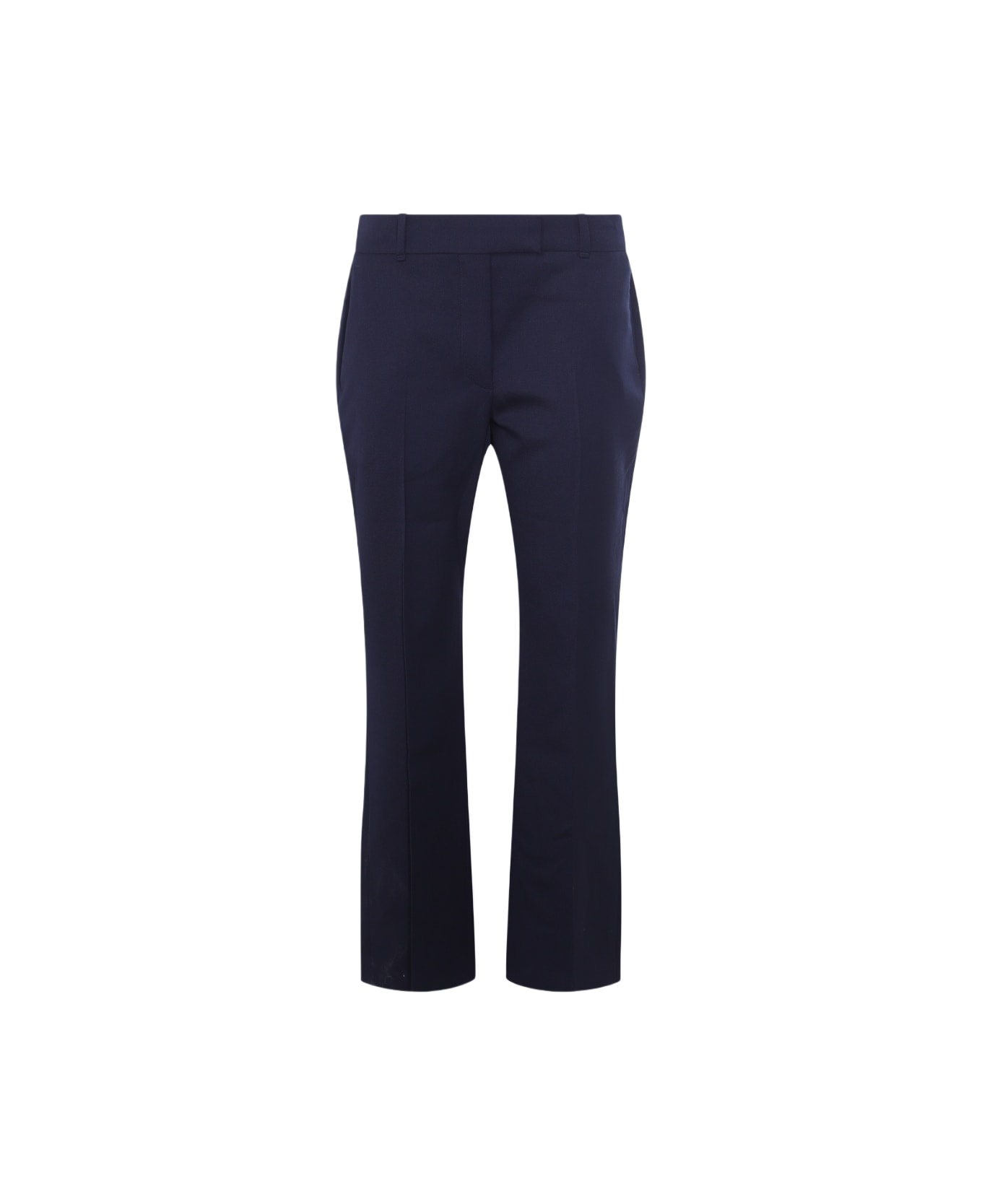 Alexander McQueen Navy Wool Pants - Blue