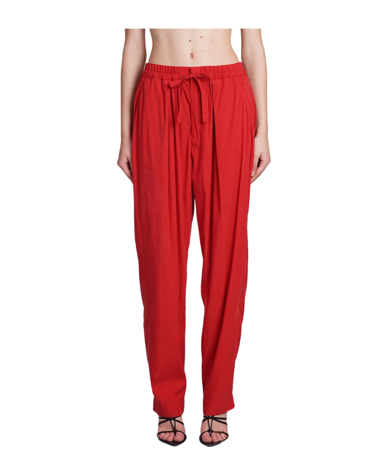 Isabel Marant Hectorina Pants In Red Wool And Polyester - red