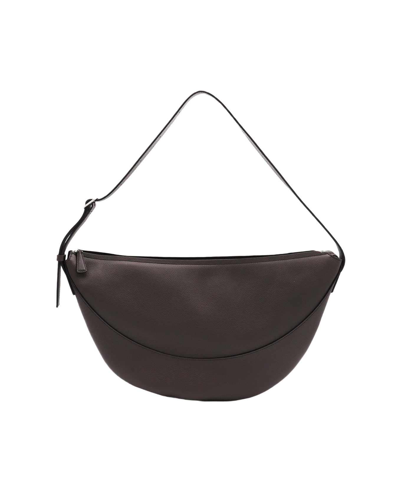 The Row Dark Brown Jouve Shoulder Bag - BRUNETTE ANS
