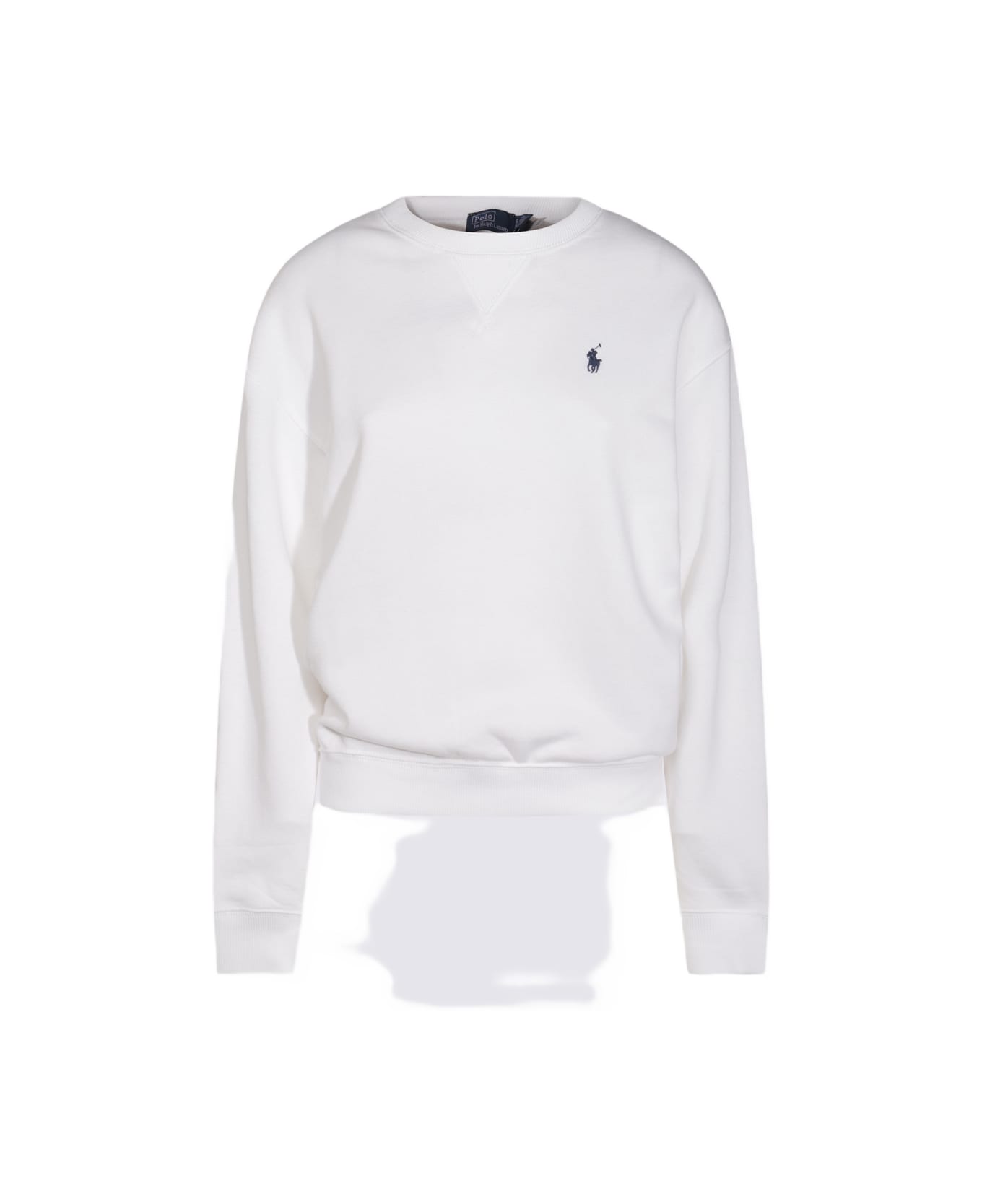Ralph Lauren White Cotton Sweatshirt - WHITE
