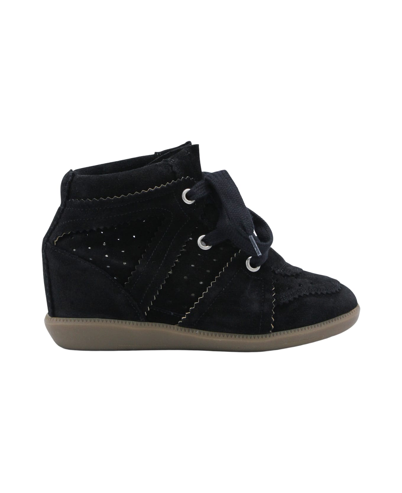 Isabel Marant Black Suede Bobby Sneakers - Black