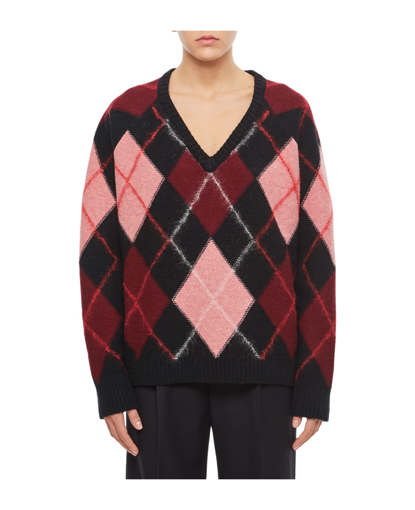 Molly Goddard Joanne V-neck Mohair Sweater - MultiColour