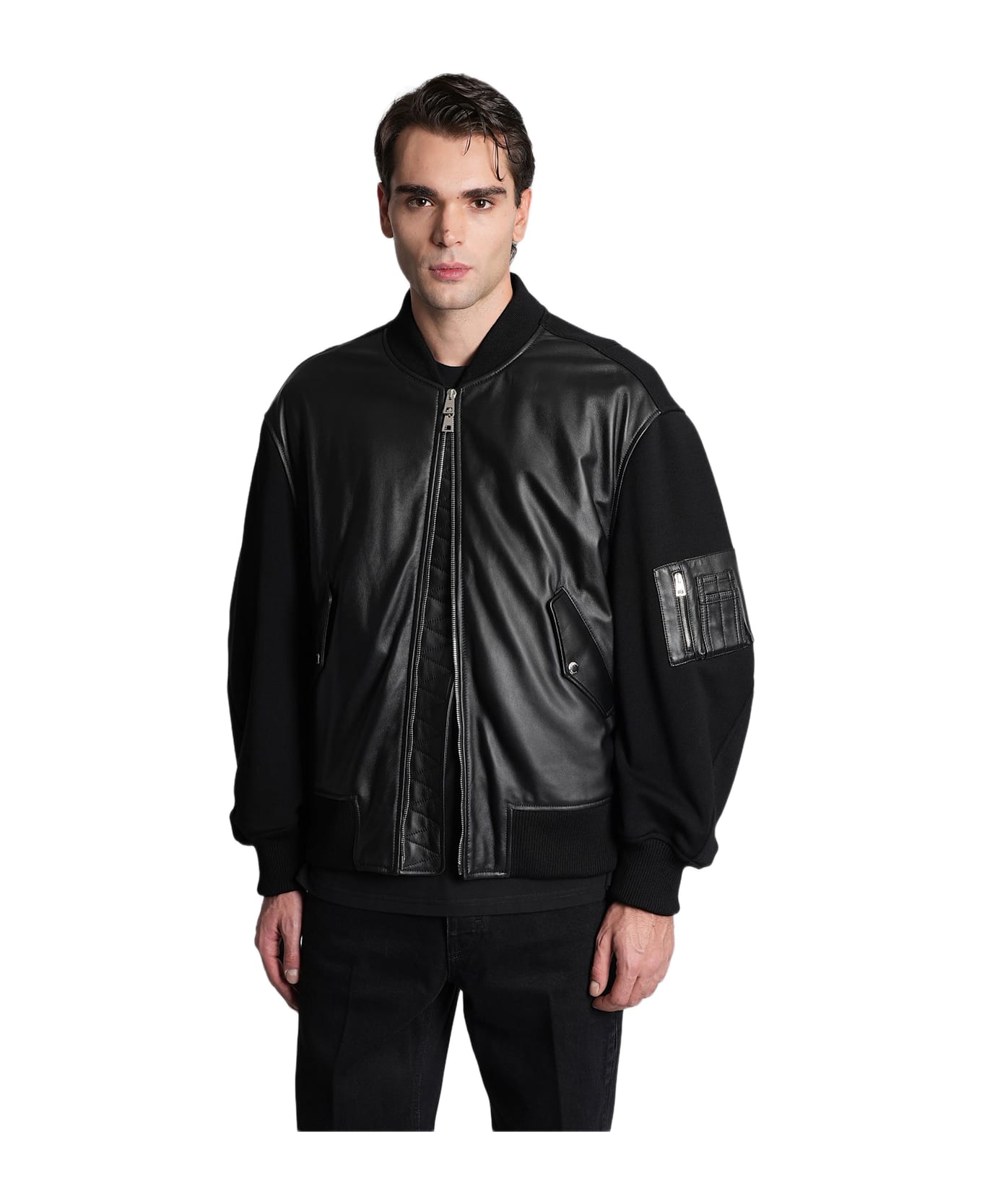 Givenchy Bomber Jacket In Black Wool - black