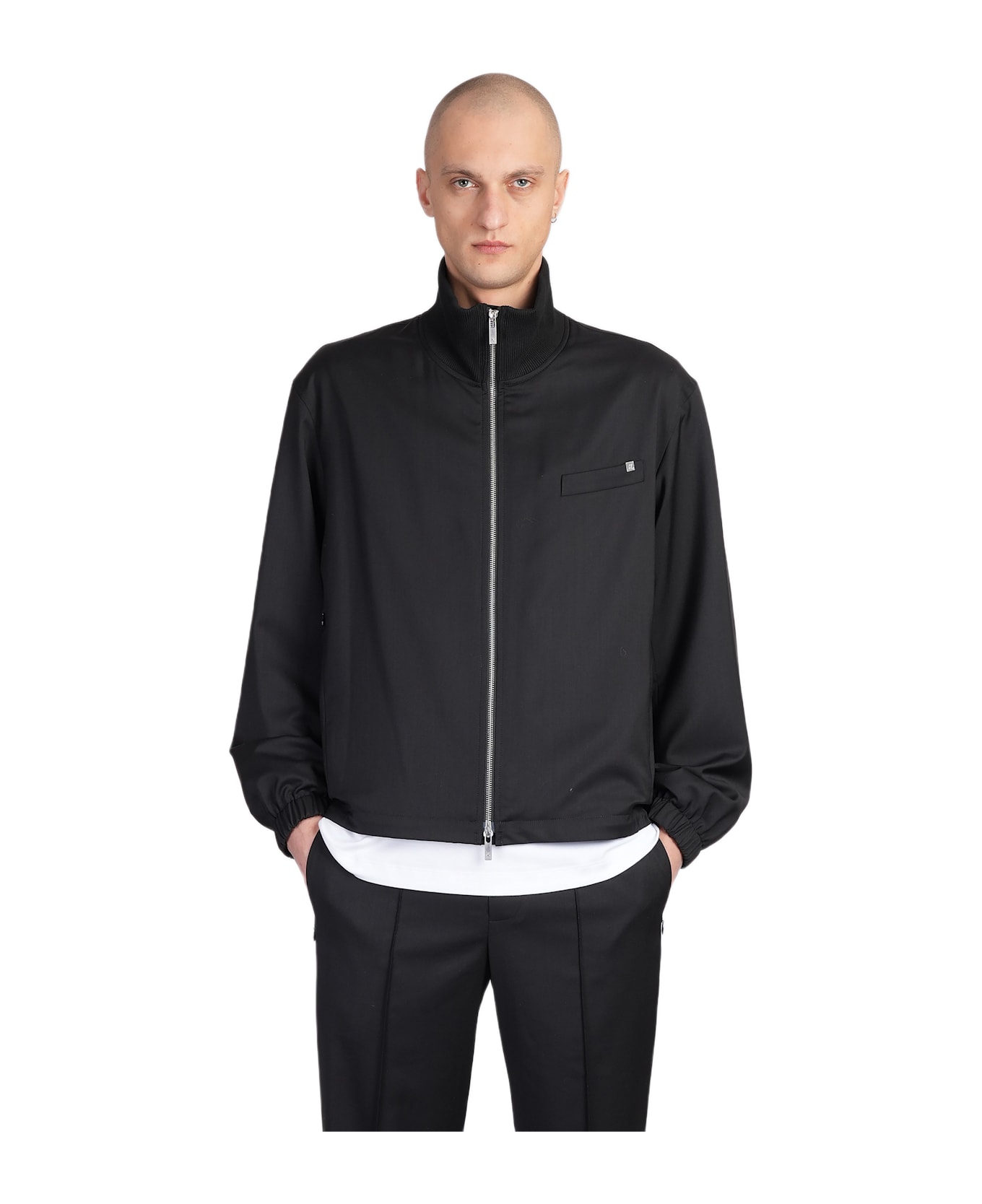 Helmut Lang Casual Jacket In Black Wool - black