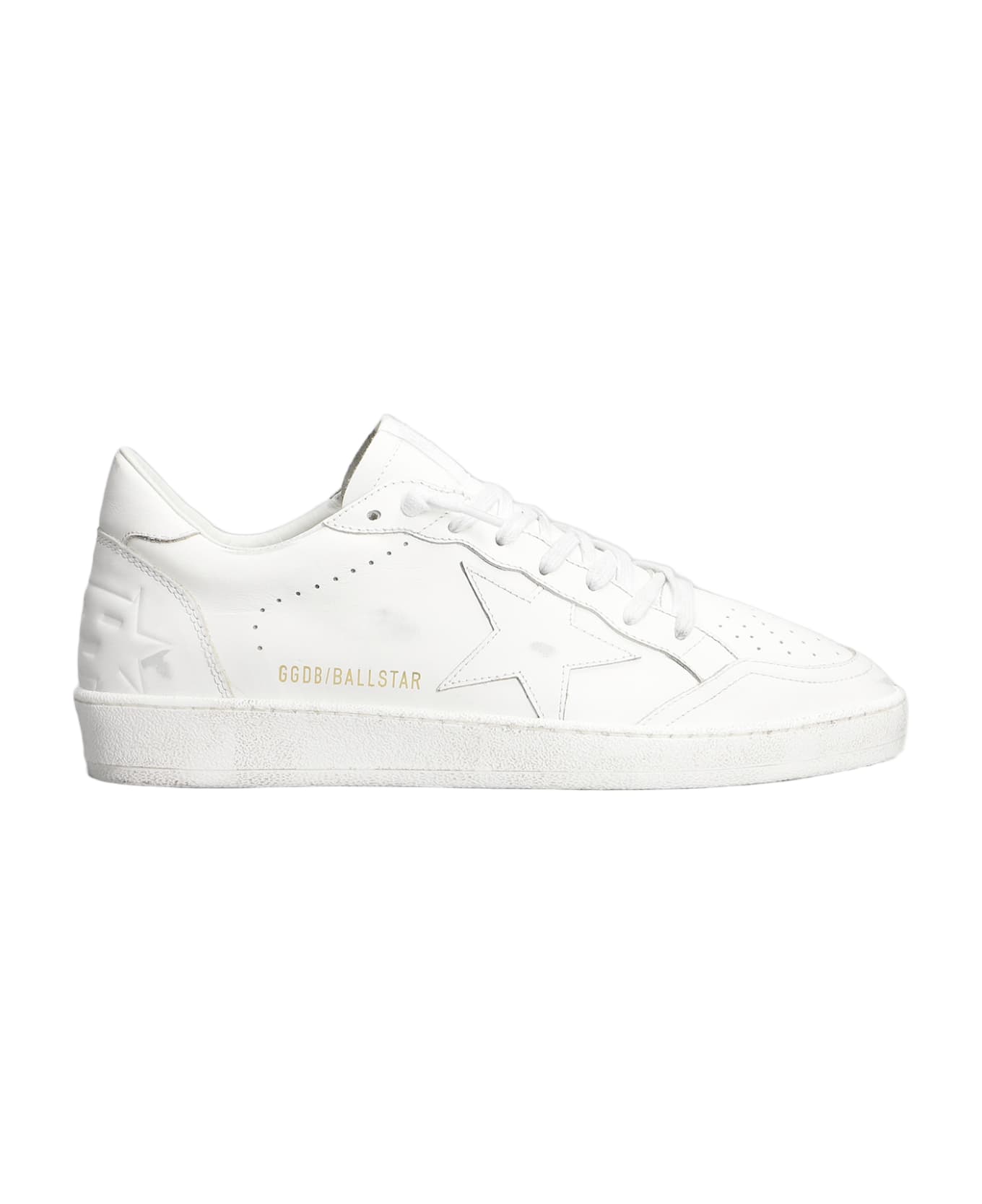 Golden Goose Ball Star Sneakers In White Leather - white スニーカー