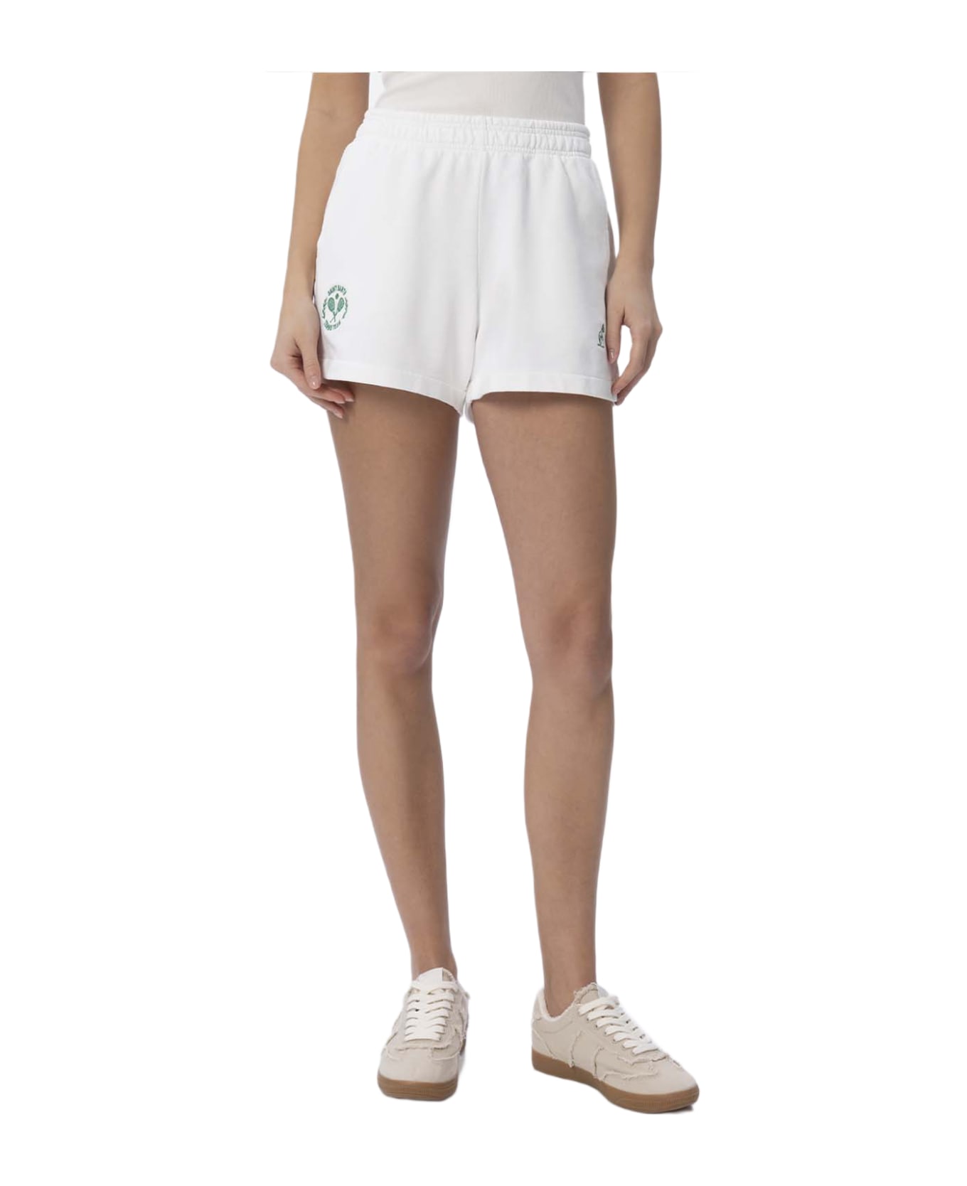 MC2 Saint Barth Woman Cotton Pull Up Shorts Cate | Australian Brand Special Edition - WHITE