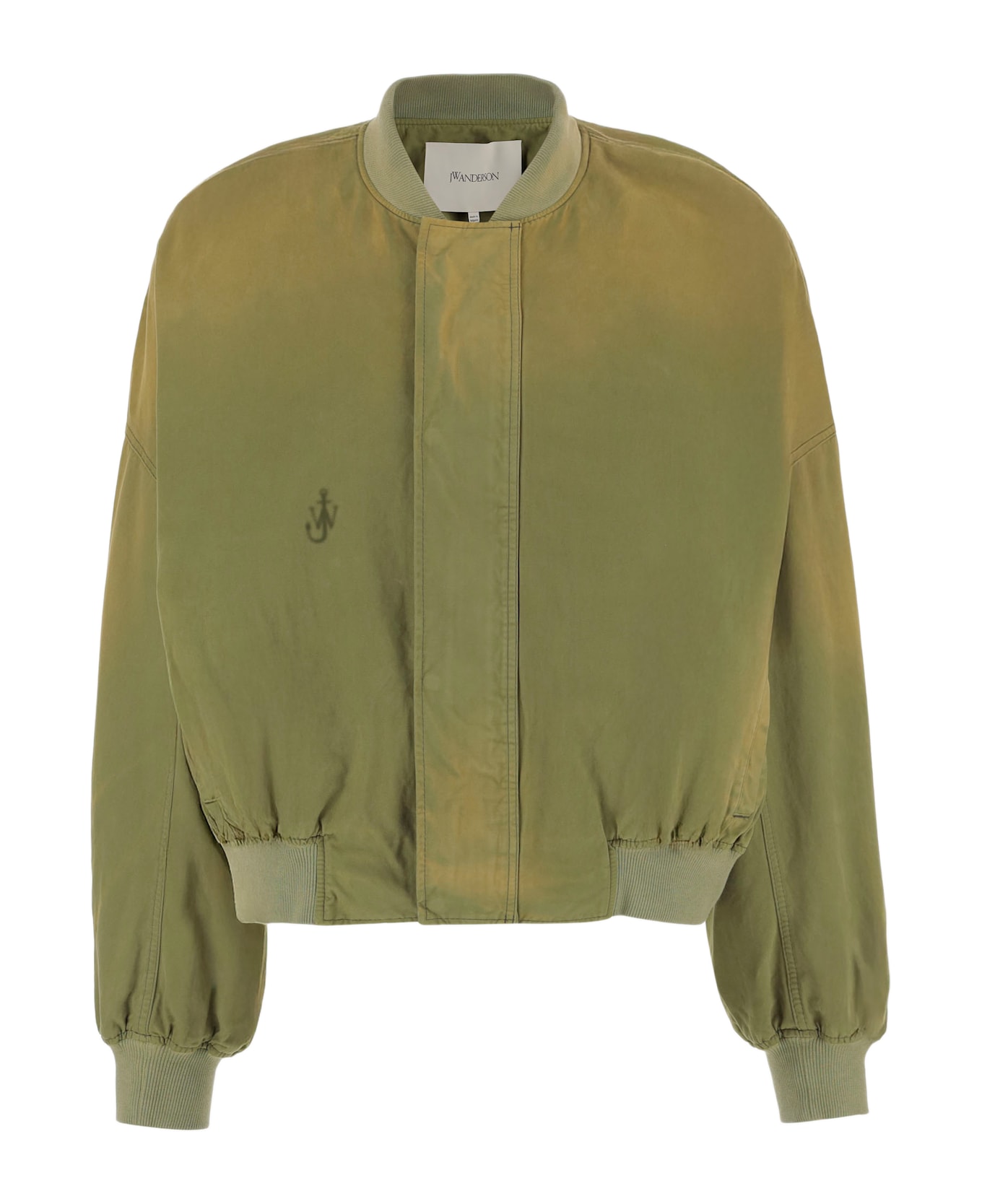 J.W. Anderson Cotton Bomber Jacket With Logo - Green