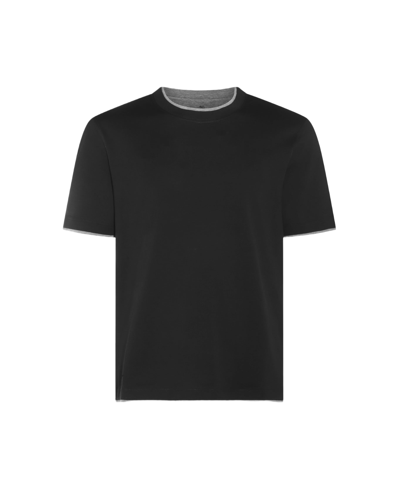 Brunello Cucinelli Black Cotton T-shirt