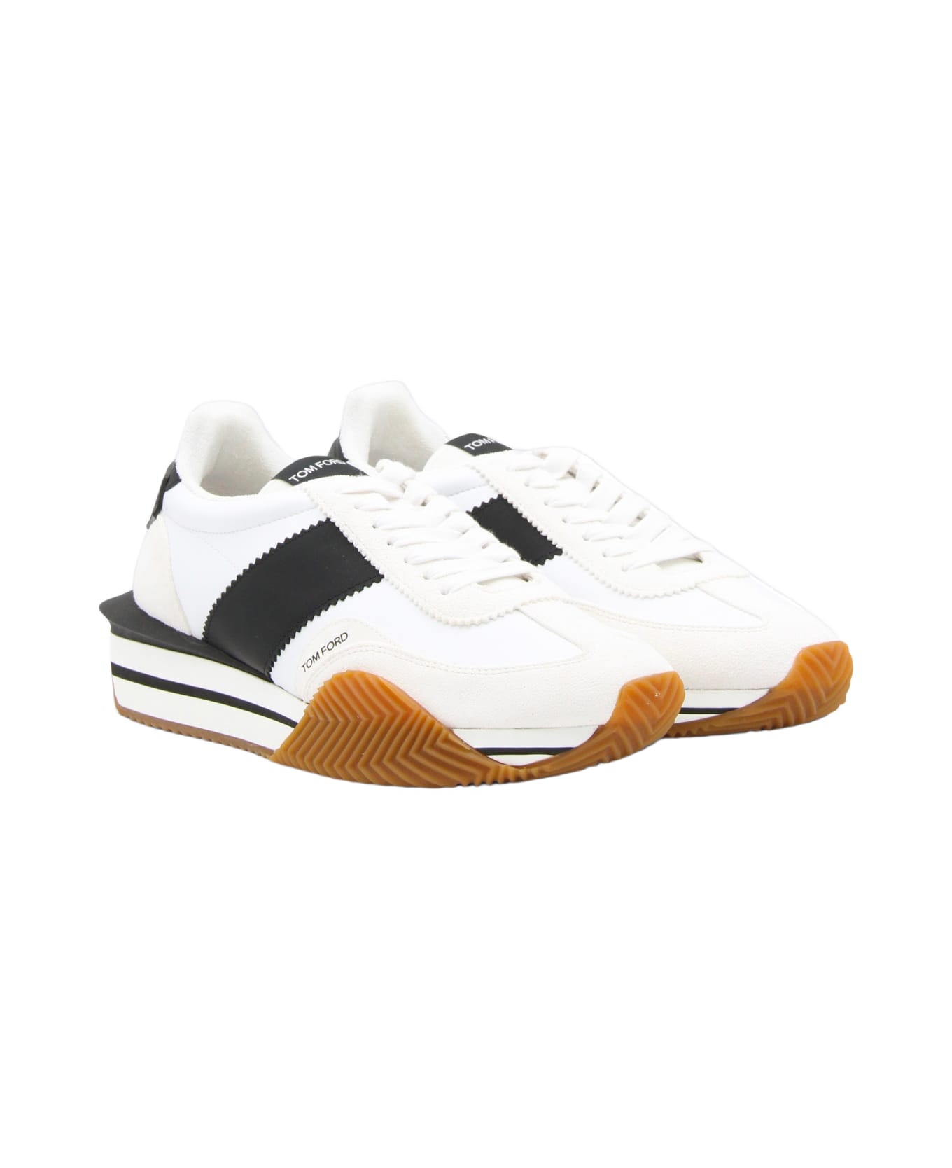Tom Ford White Leather Sneakers - White