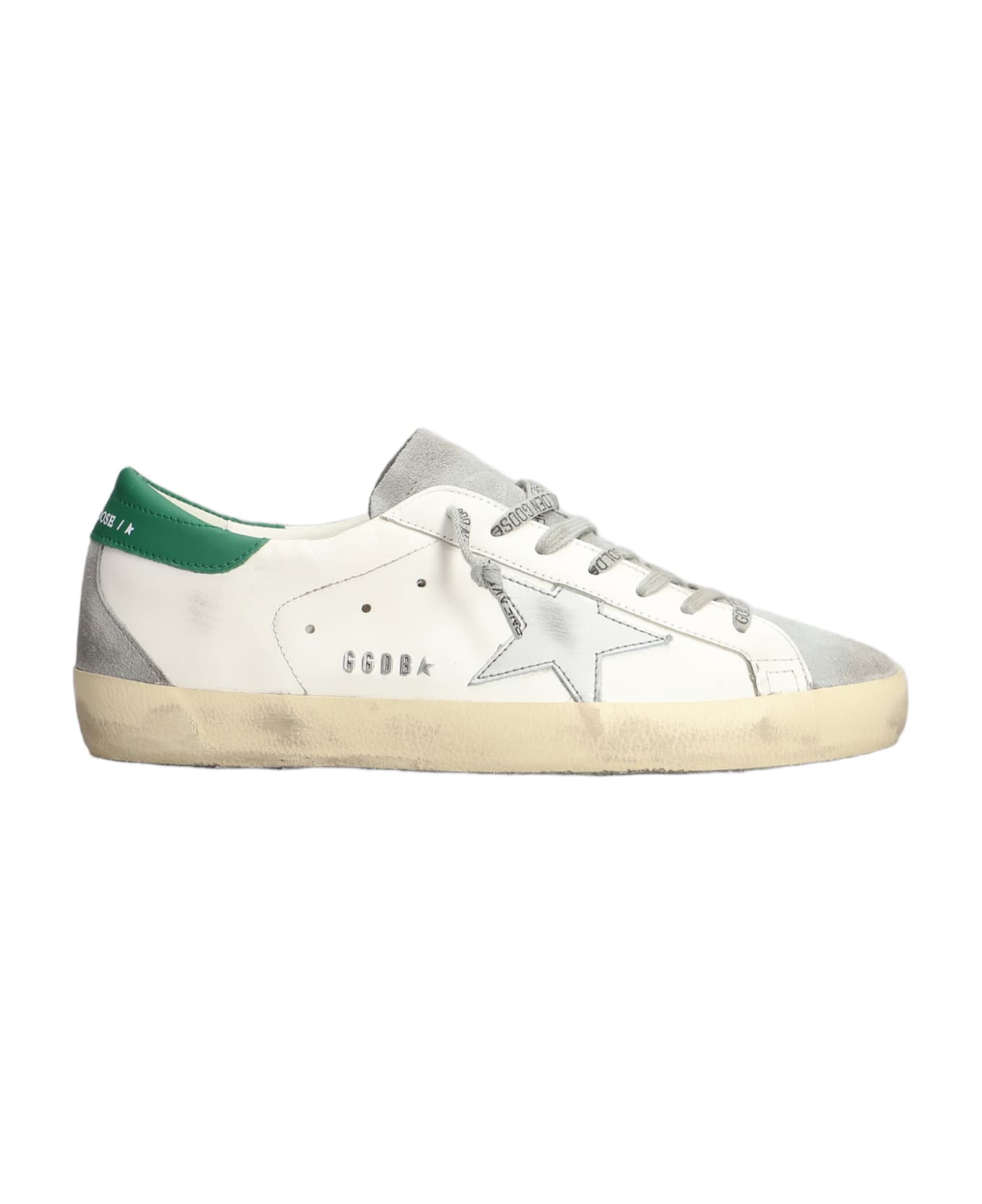 Golden Goose Superstar Sneakers In White Suede And Leather - white スニーカー