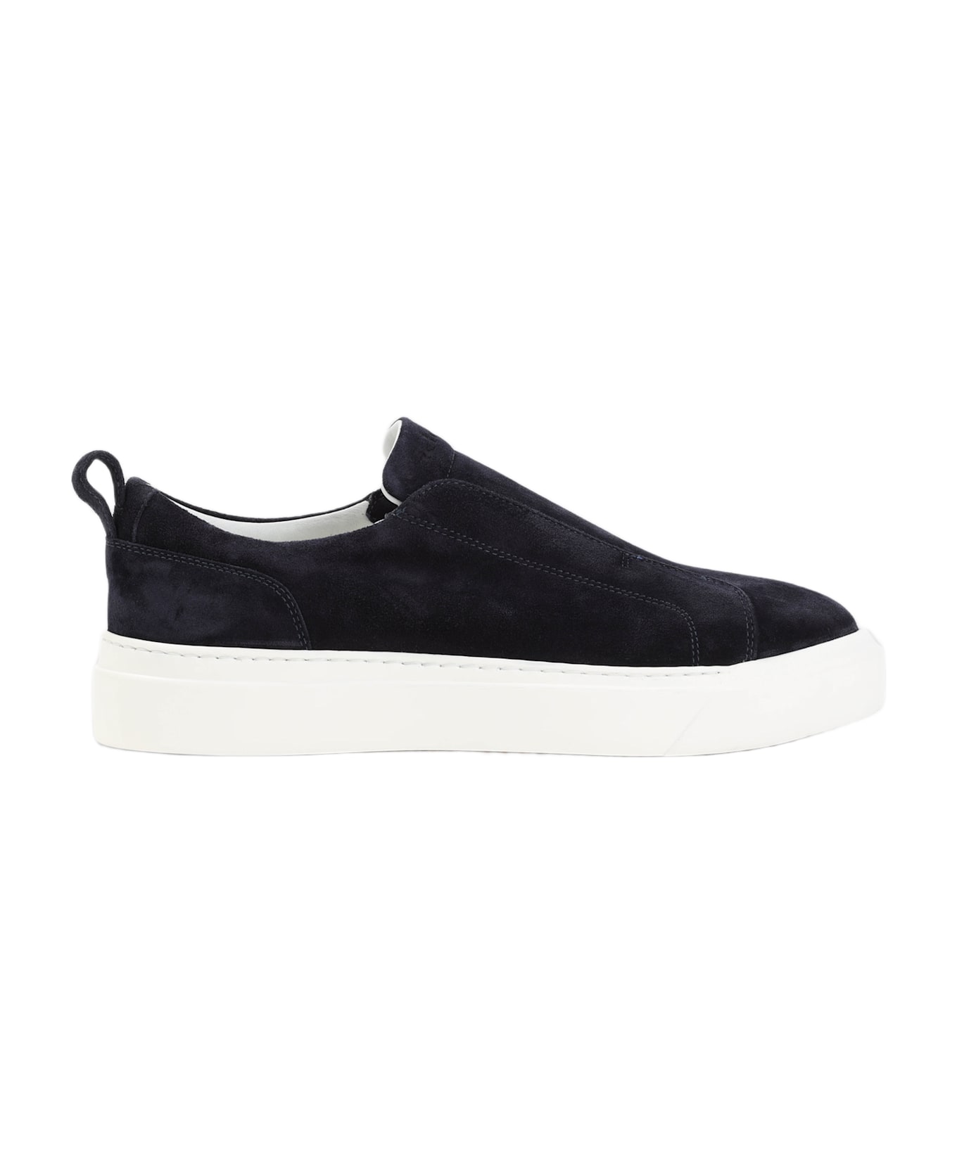 Kiton Calf Leather Sneakers - Blu