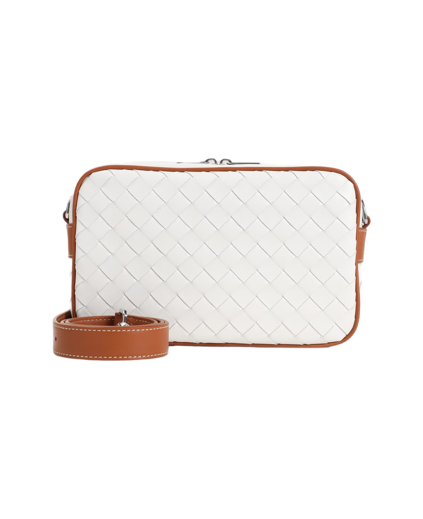 Bottega Veneta Small Camera Shoulder Bag - White Light Beige
