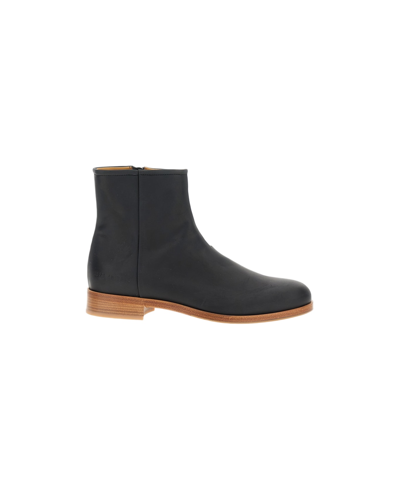 Common Projects Zipper Boot In Waxed Suede - Black