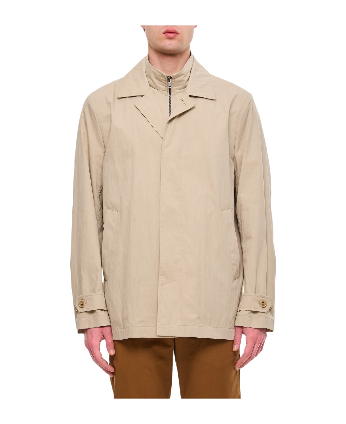 Fay Db Front Morning Jacket - Beige