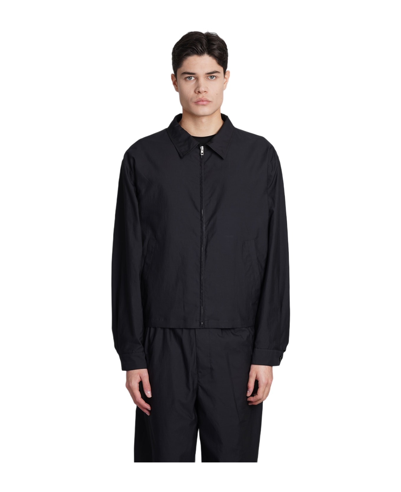 Lemaire Casual Jacket In Black Cotton - black ジャケット