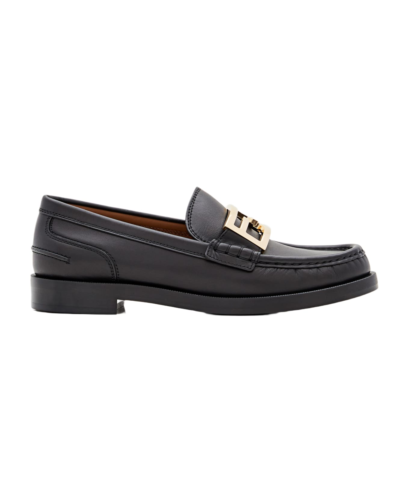 Fendi Ff Calf Loafer - Black