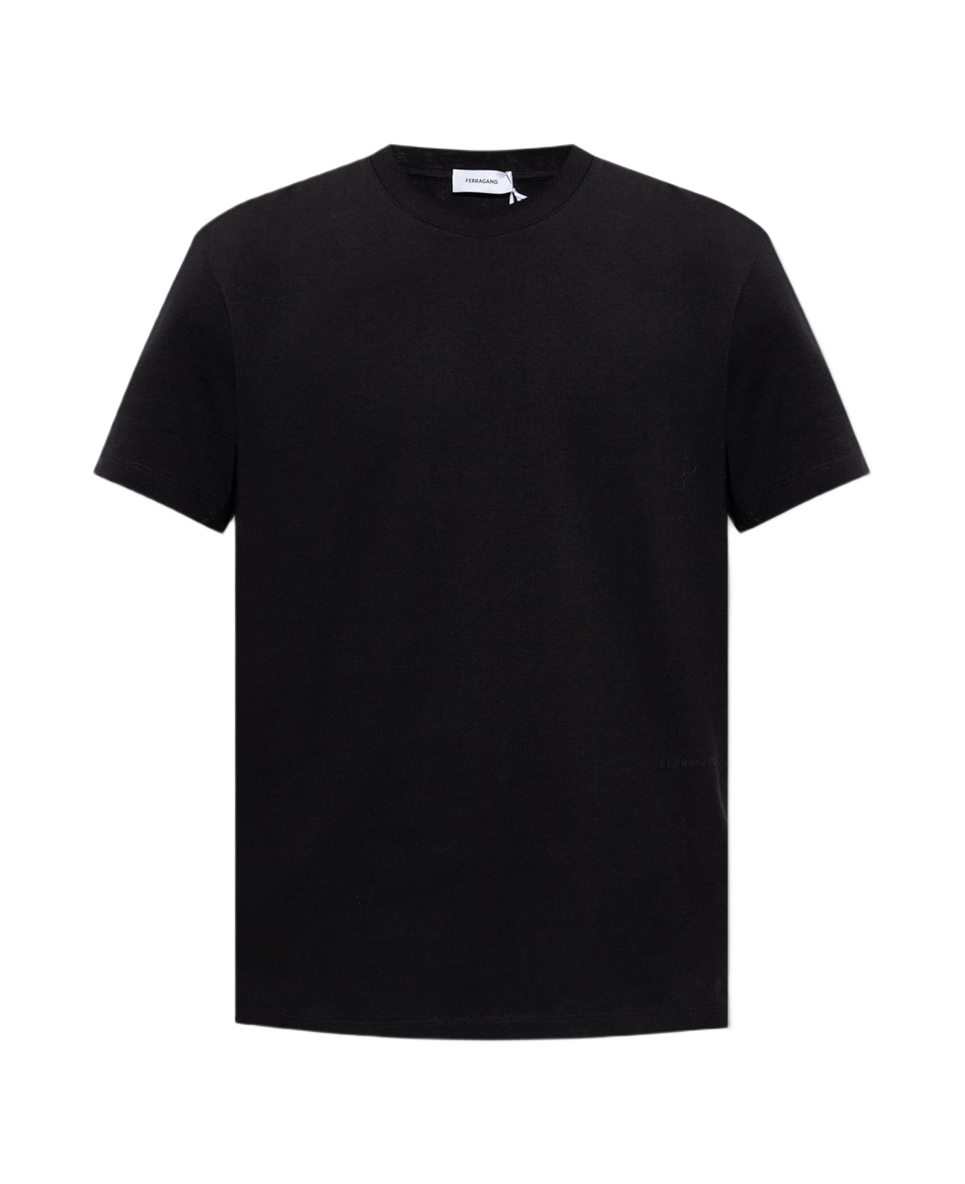 Ferragamo T-shirt With Logo - Black
