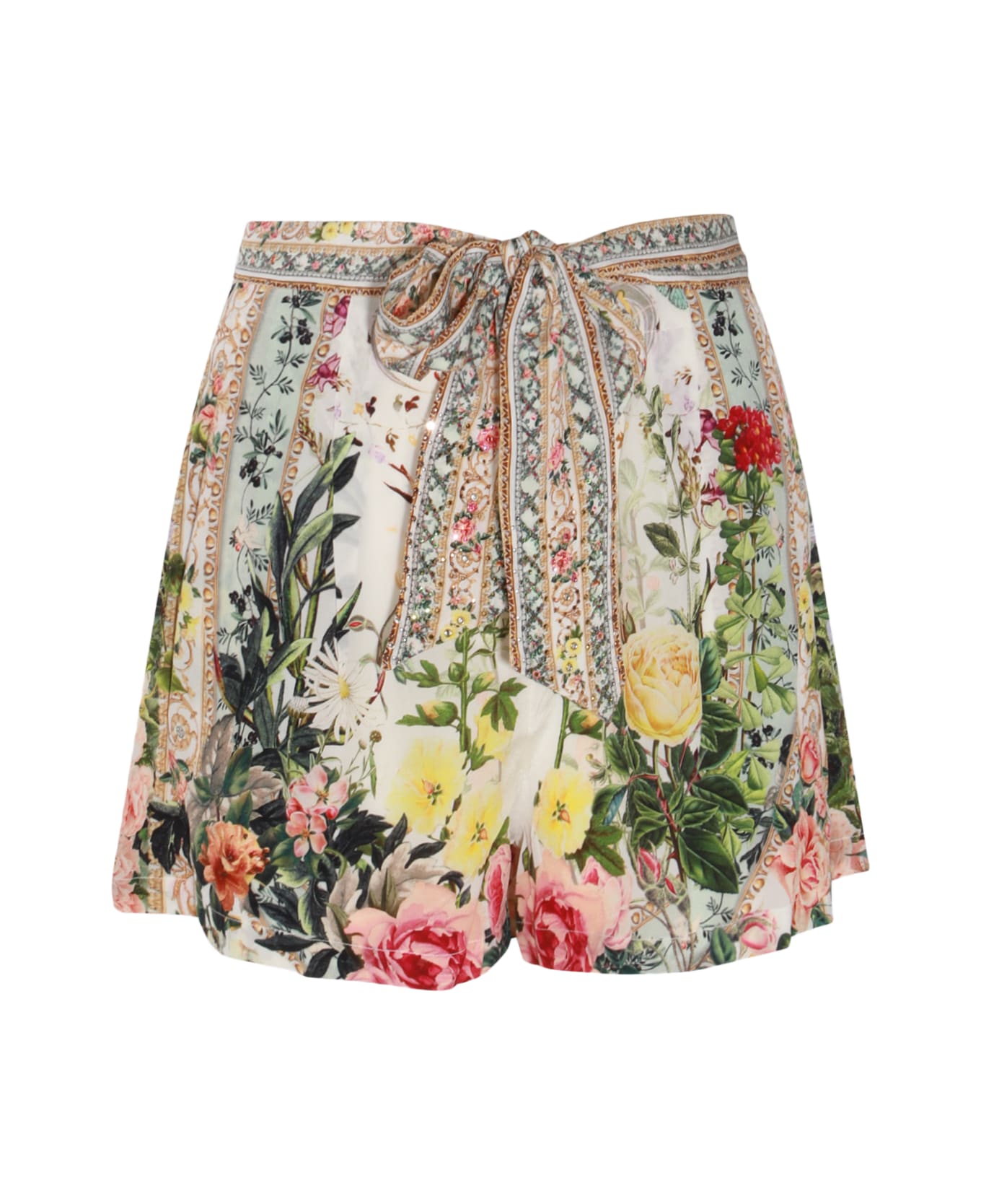 Camilla Multicolor Silk Shorts