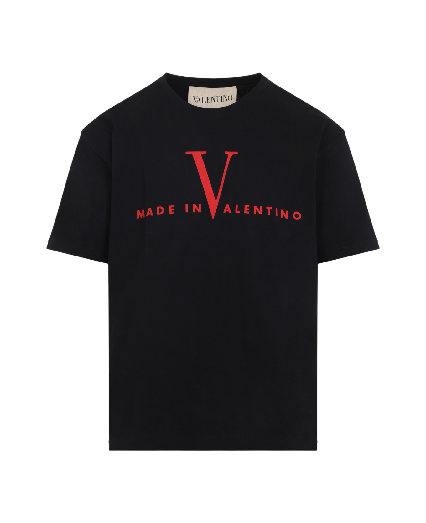 Valentino Made In T-shirt - Nr Nero Rosso