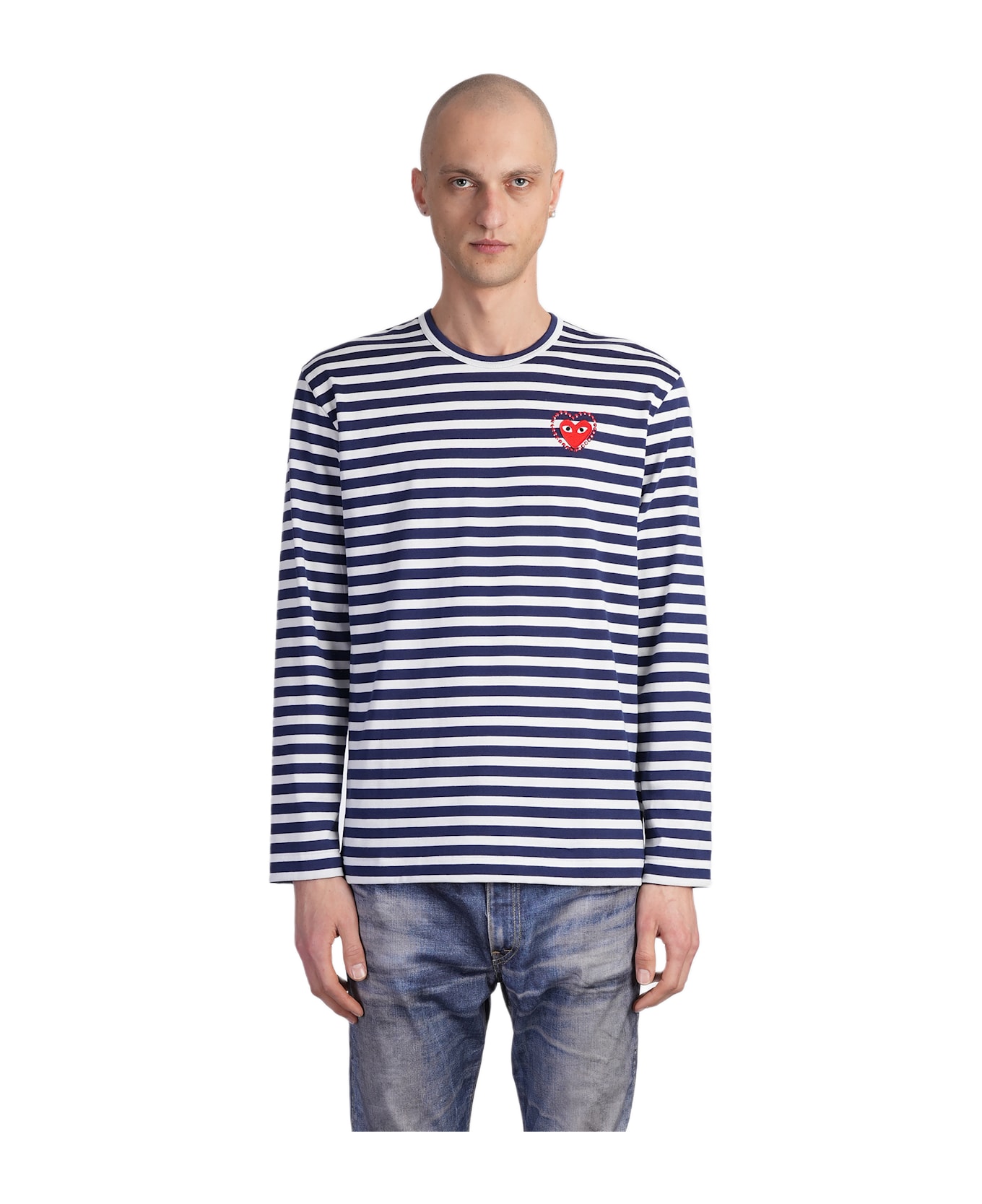 Comme des Garçons Play In Blue Cotton - blue