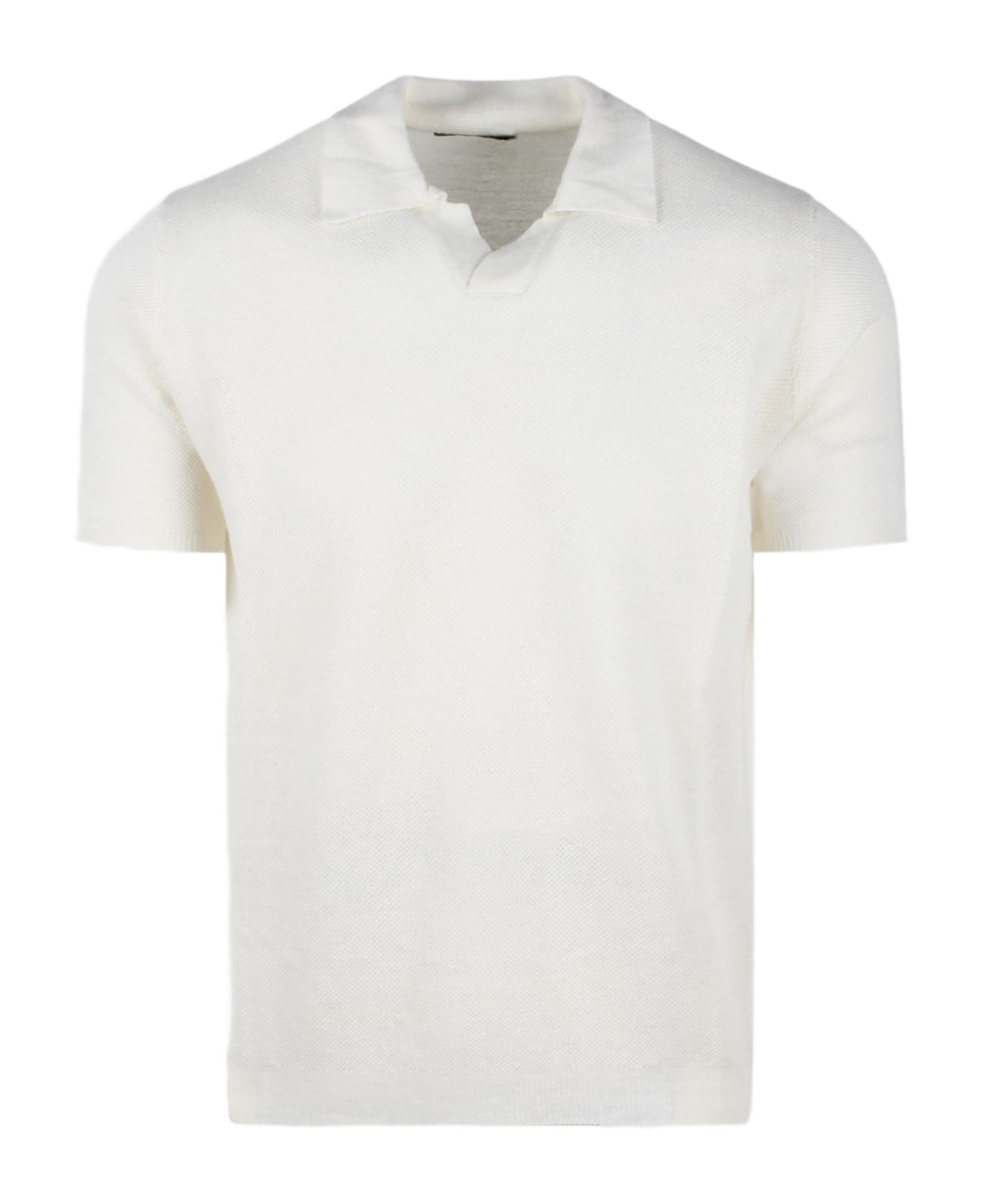 Roberto Collina Milano Stitch Polo Shirt - White